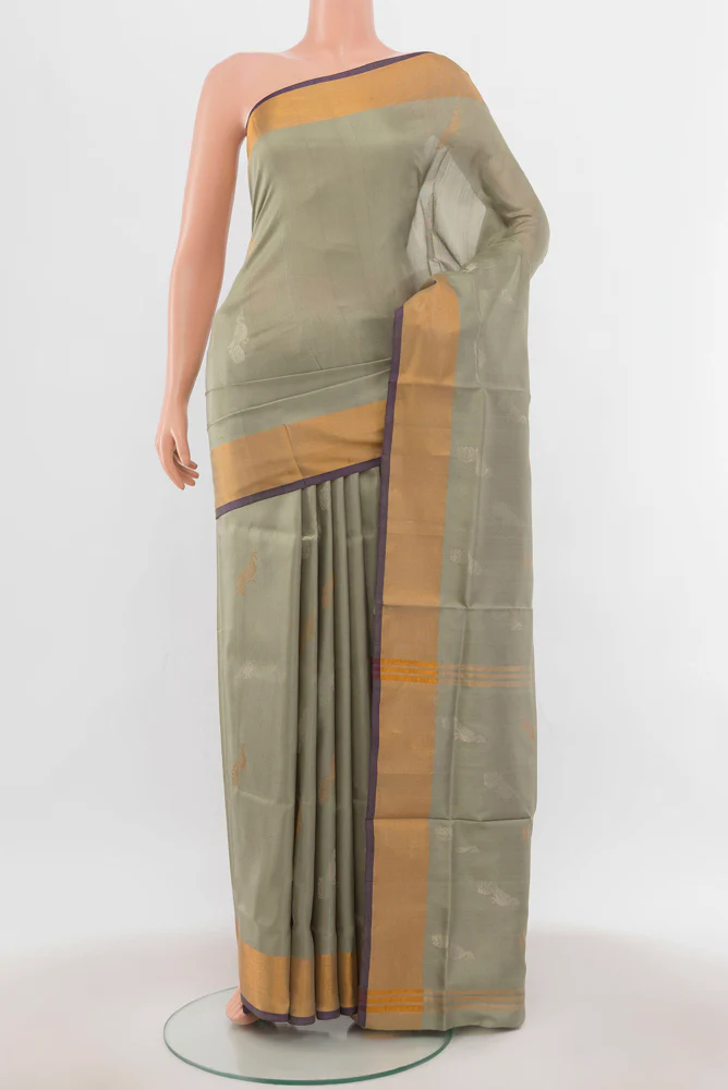 Grey Uppada Silk Saree