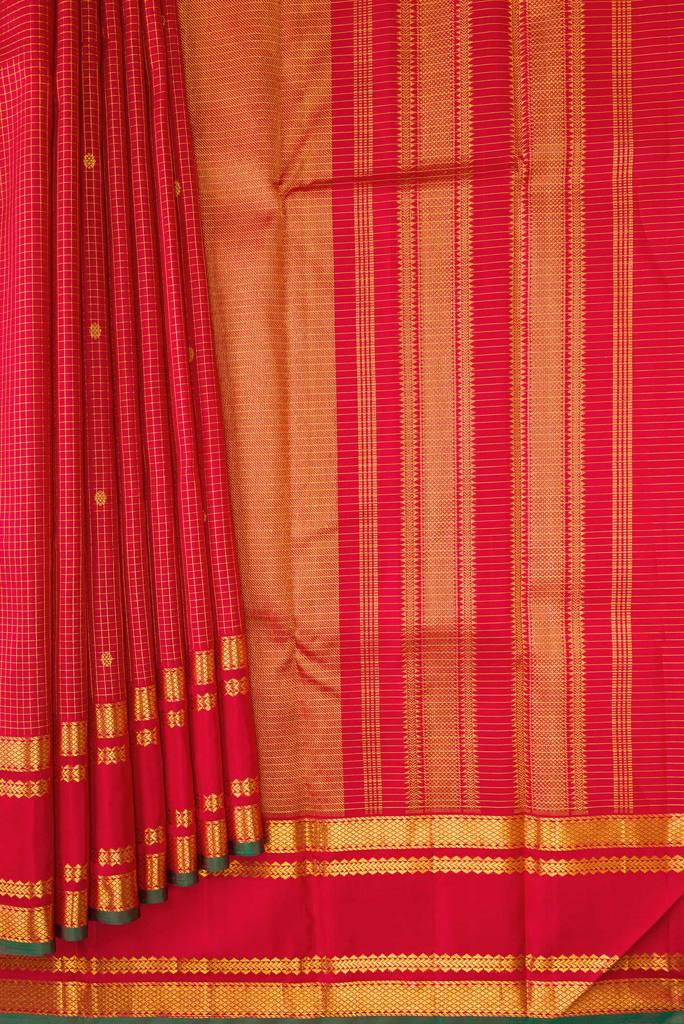 Red Kanjivaram Silk Saree - Image 4