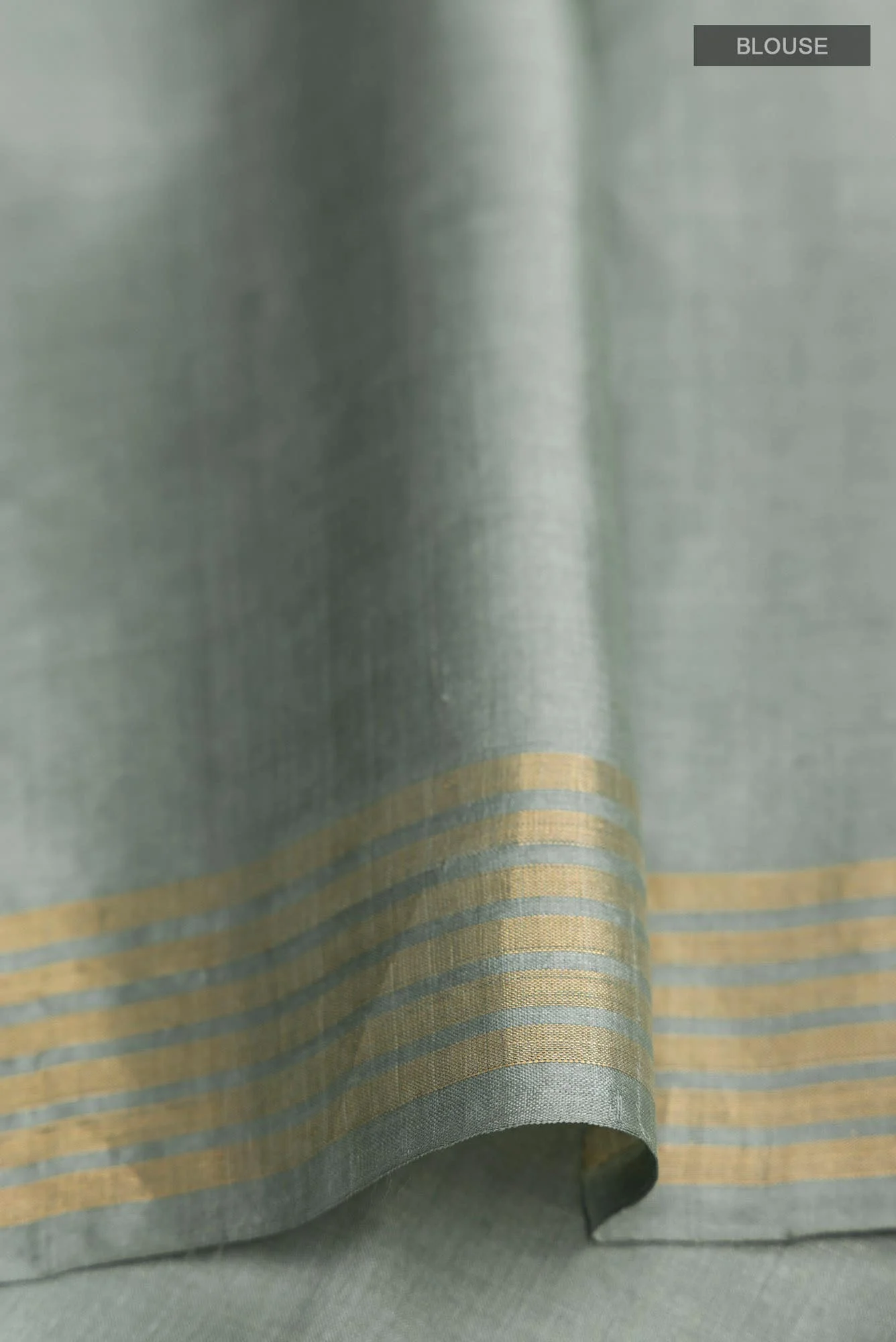 Elephant Whispers-Green Bhagalpuri Tussar Silk Saree - Image 8
