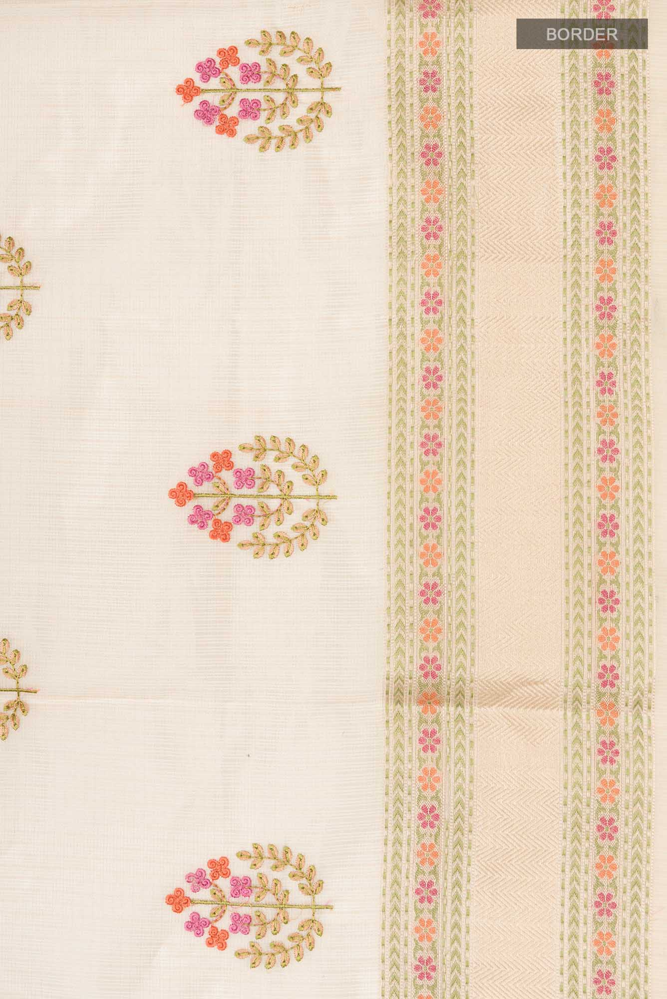 Gold Blended Kota Cotton Saree - Image 3