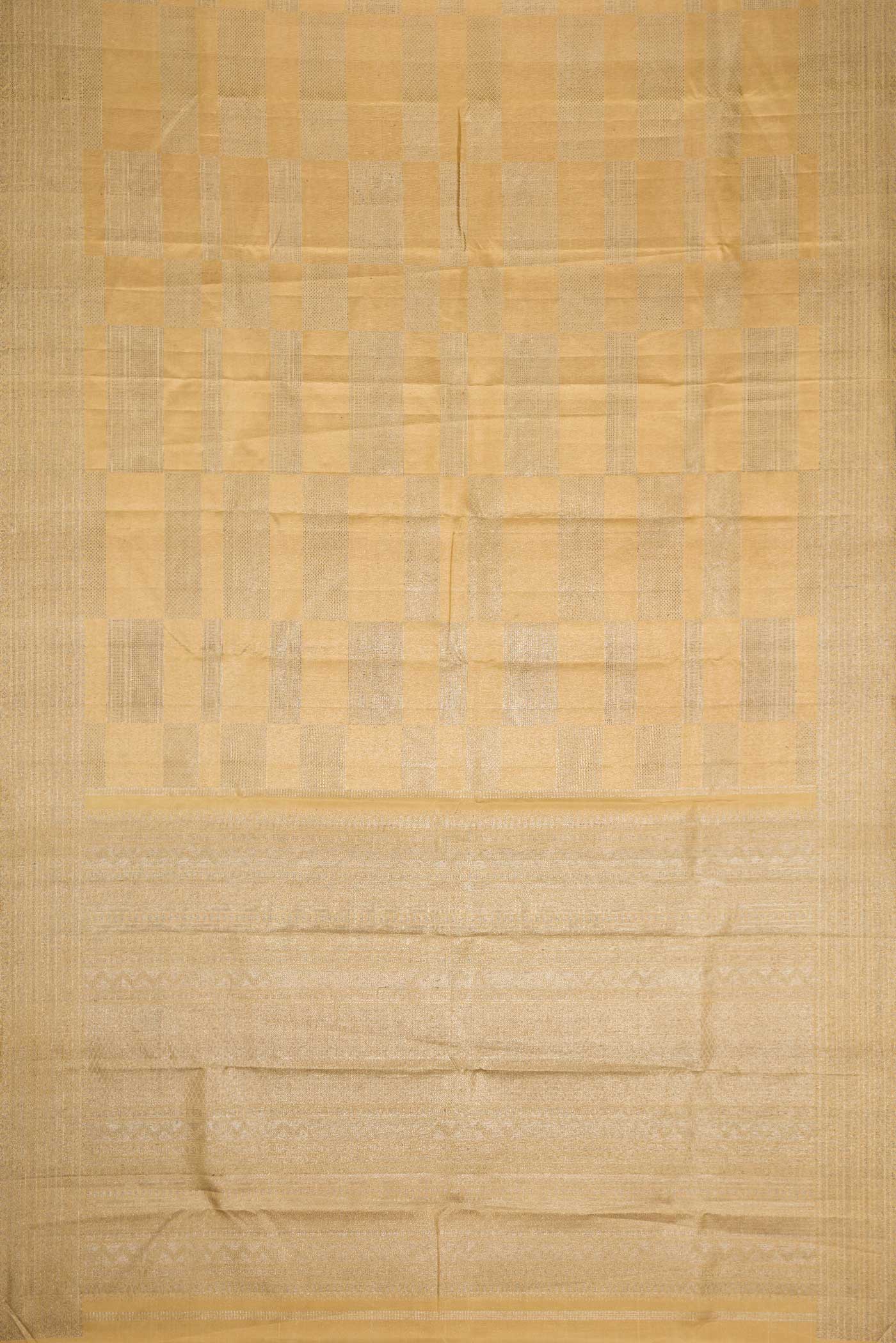 Gold Dual Tone Kanjivaram Silk Saree - Image 6