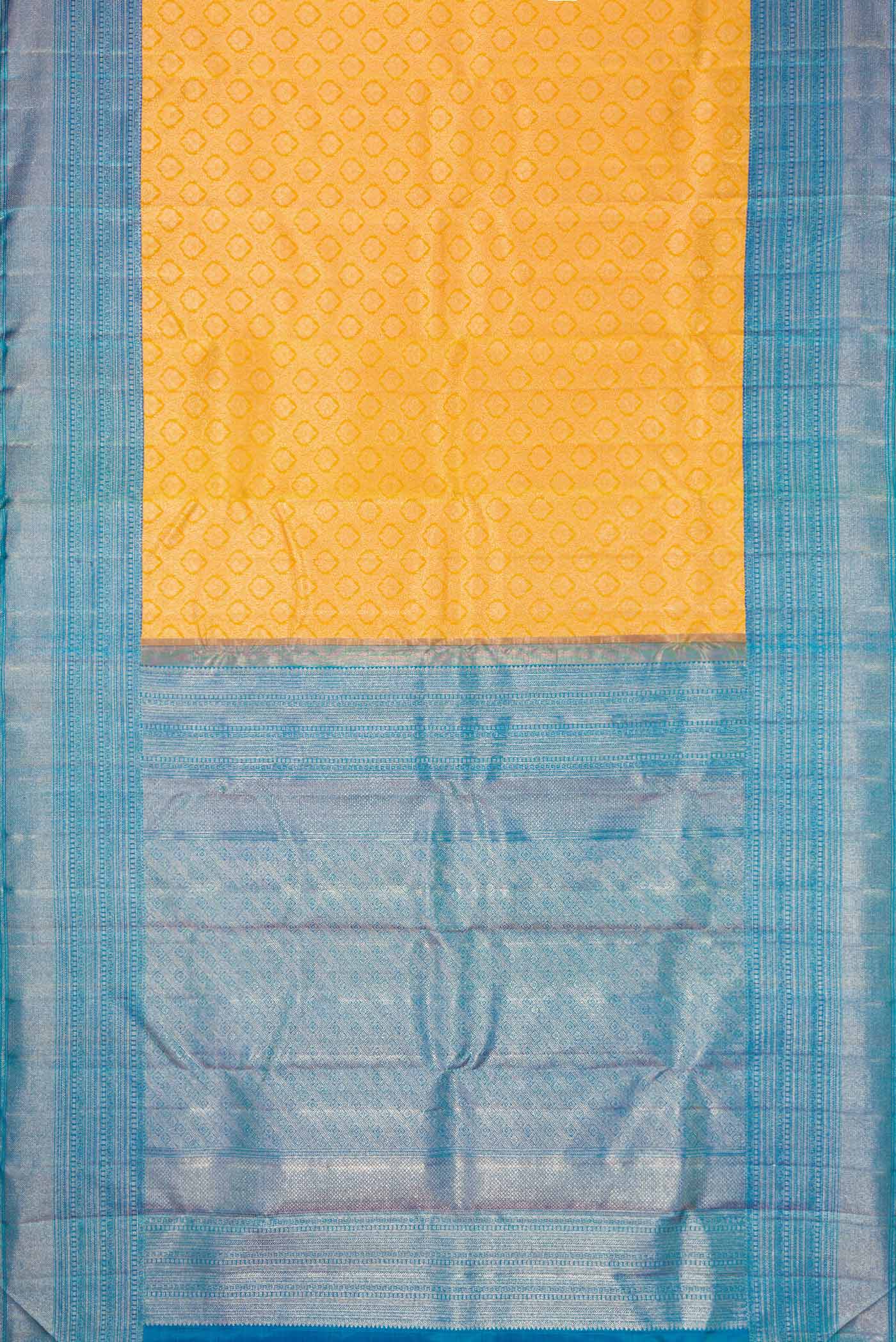 Yellow Kanchipuram Silk Saree - Image 6