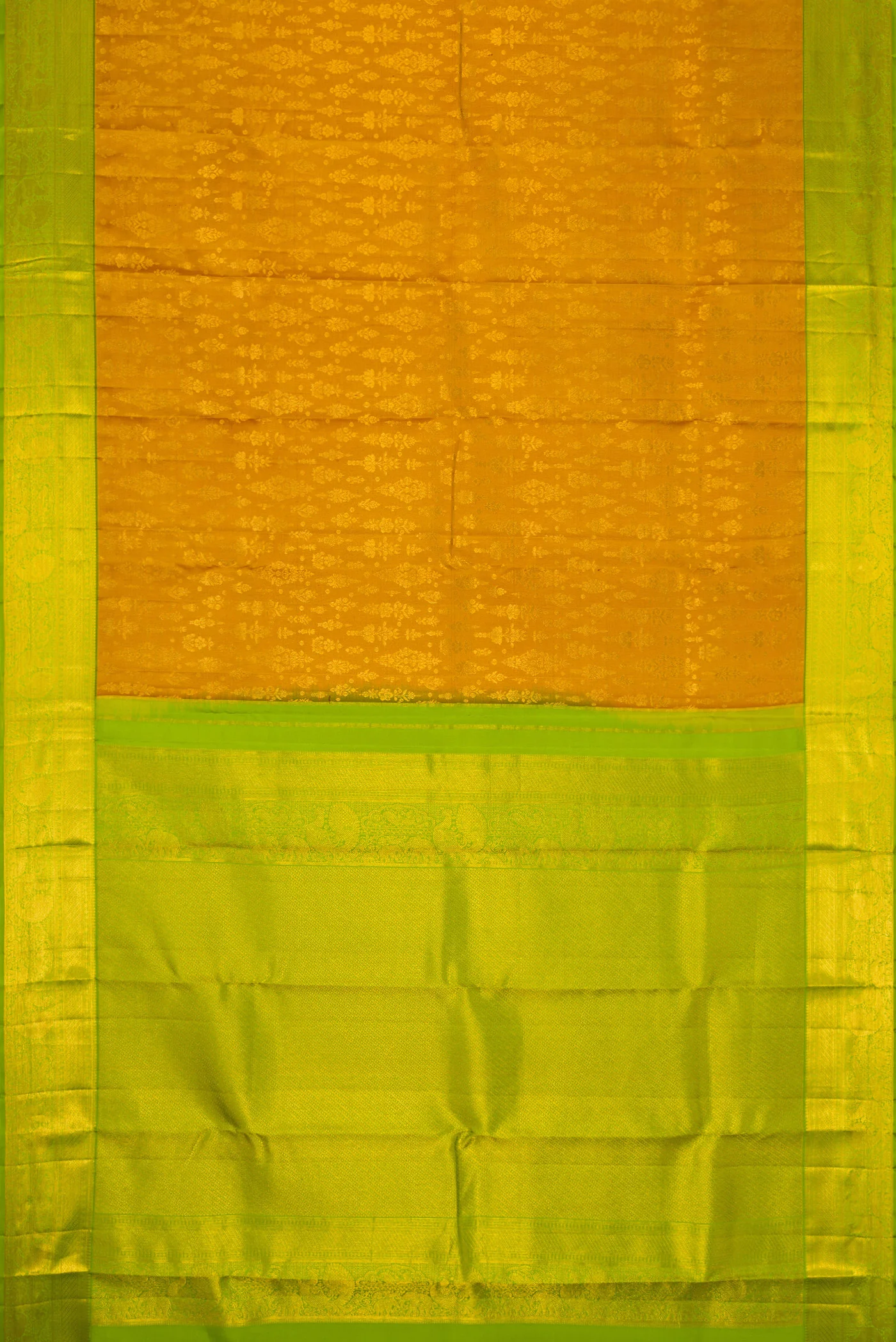 Mustard Kanchipuram Silk Saree - Image 6