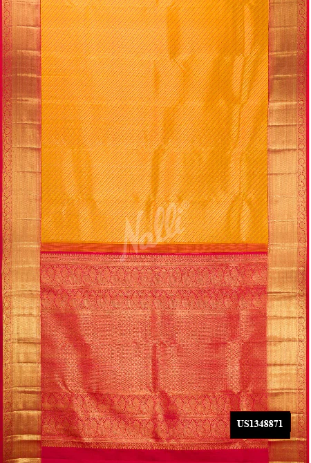 Gold Dual Tone Kanchipuram Silk Saree