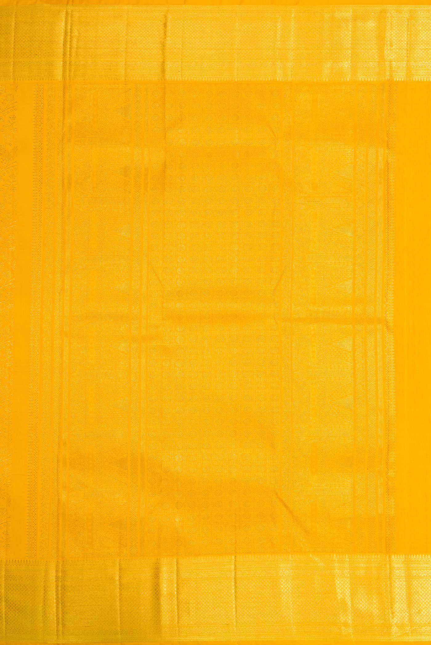 Yellow Kanchipuram Silk Saree - Image 5