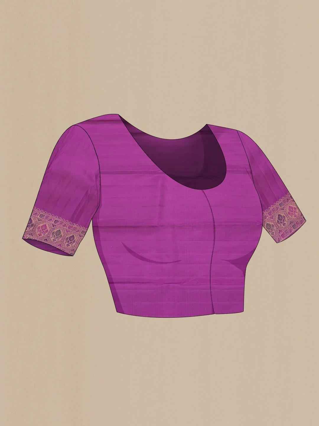 Pure Silk Pure Zari Gold Dual Tone Kanjivaram Saree - Image 7