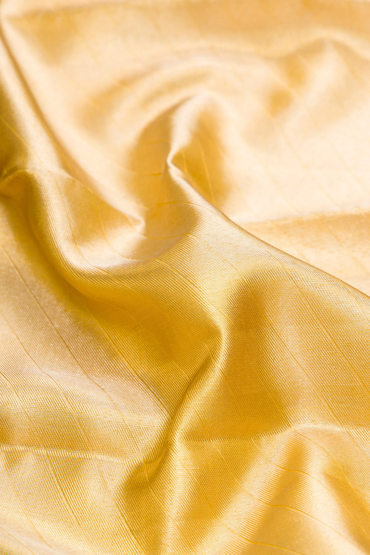 Yellow with Gold Color Kanchipuram Tissue Silk Saree - Image 2