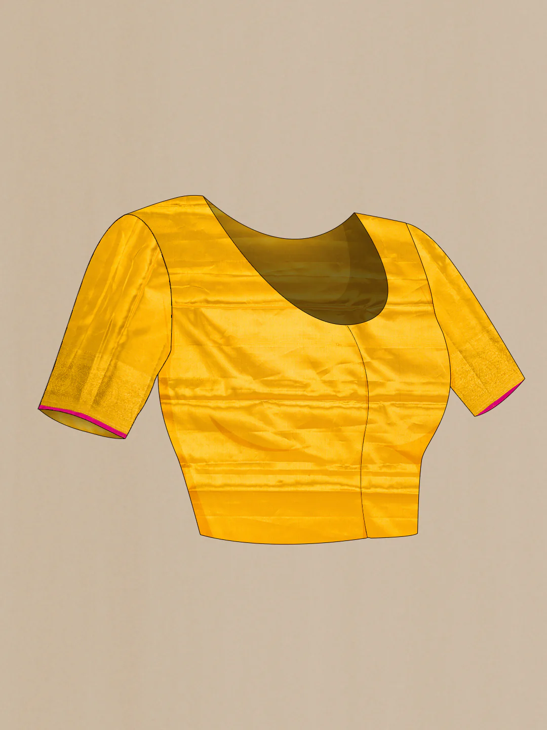 Gold Kanchipuram Tissue Silk Saree - Image 5