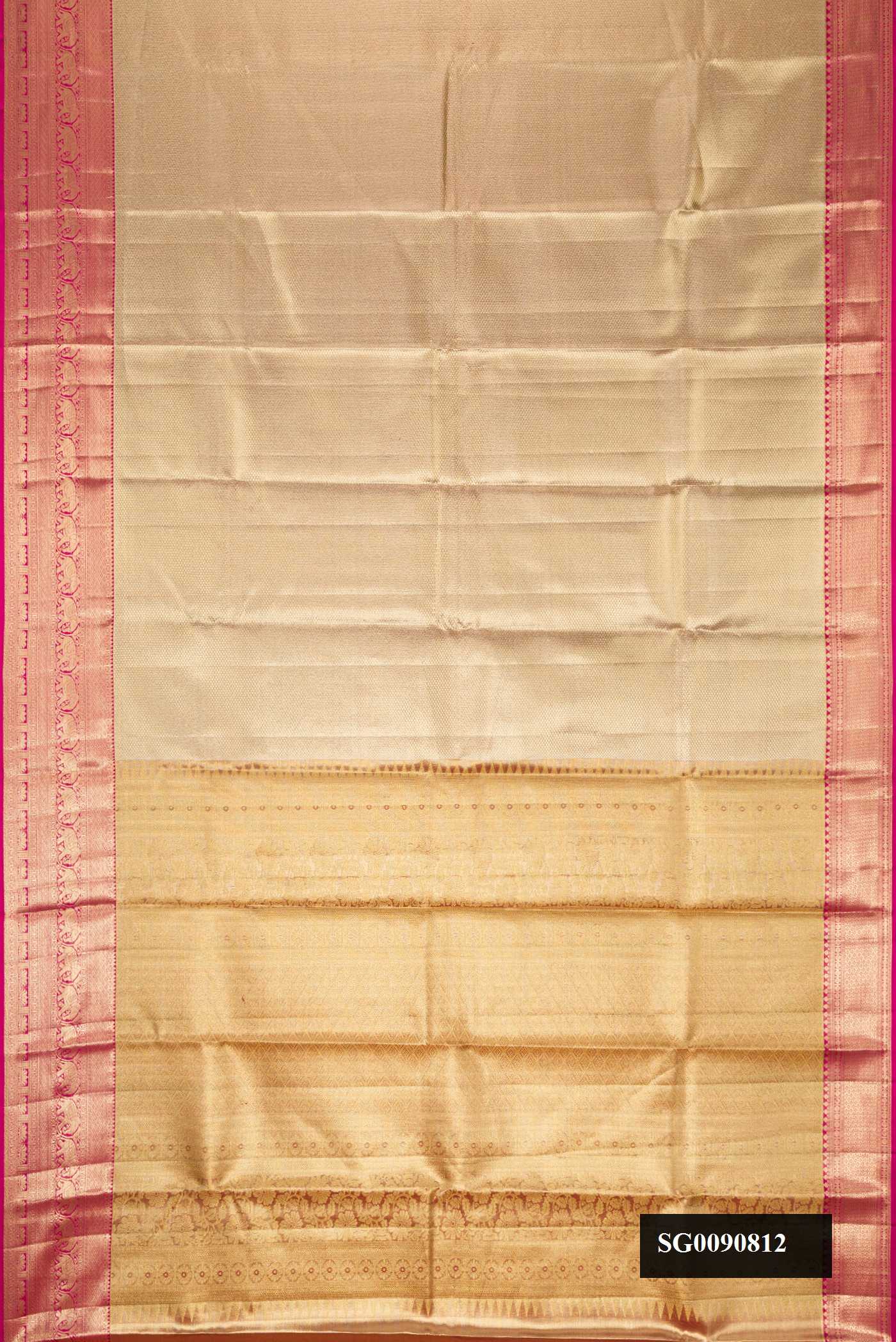 Gold Dual Tone Kanchipuram Tissue Silk Saree