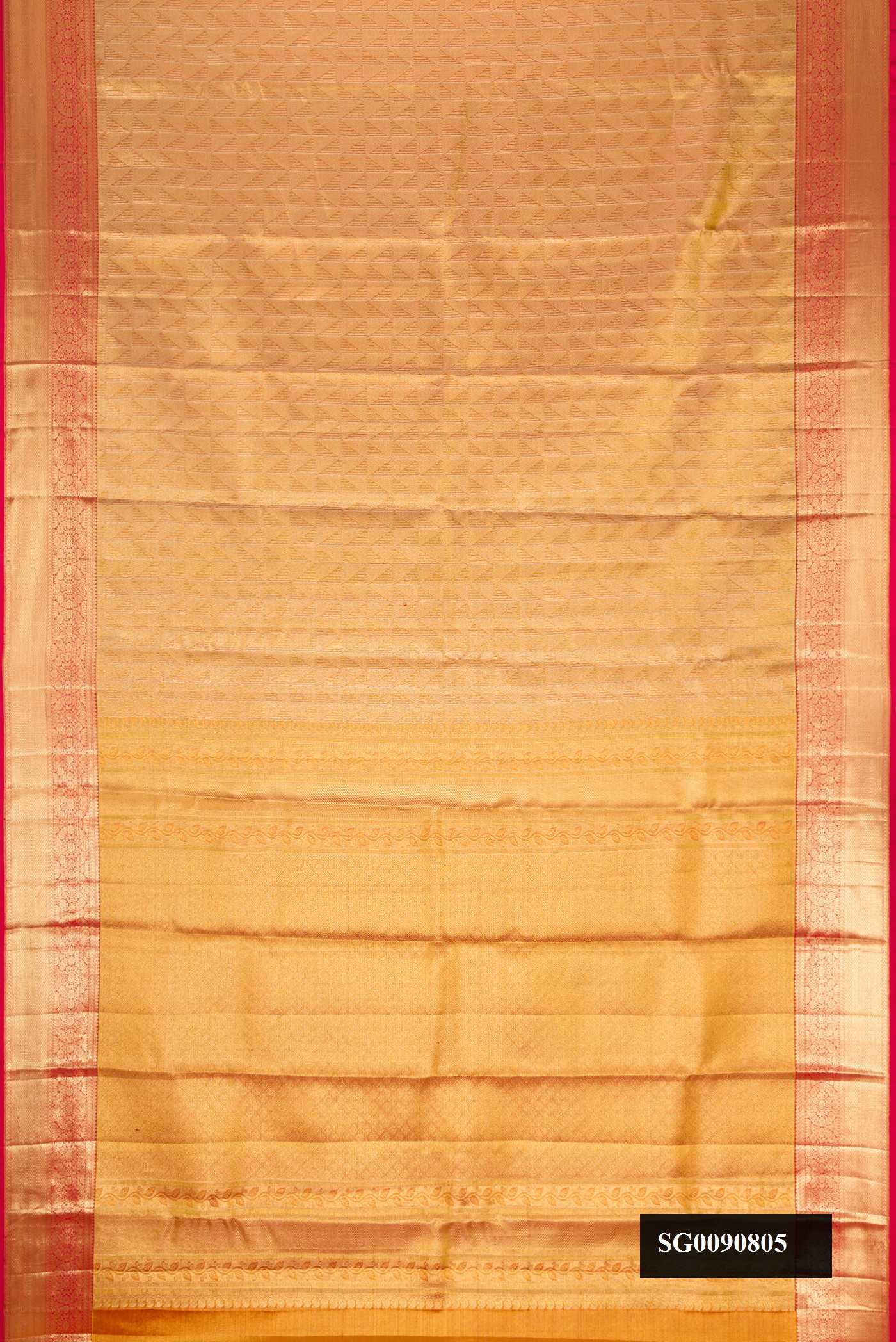 Gold Dual Tone Kanchipuram Tissue Silk Saree