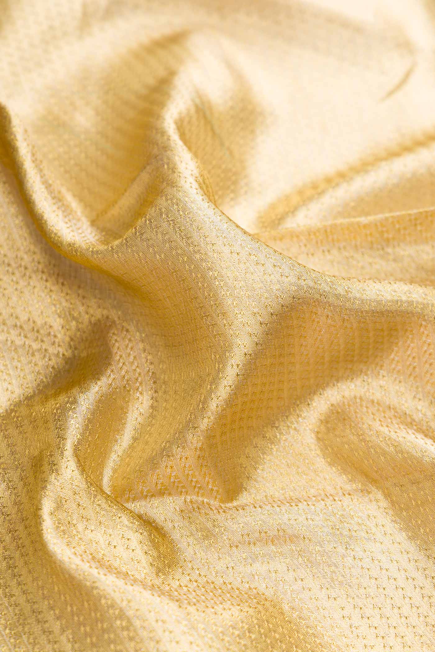 Gold Dual Tone Kanjivaram Tissue Silk Saree - Image 2