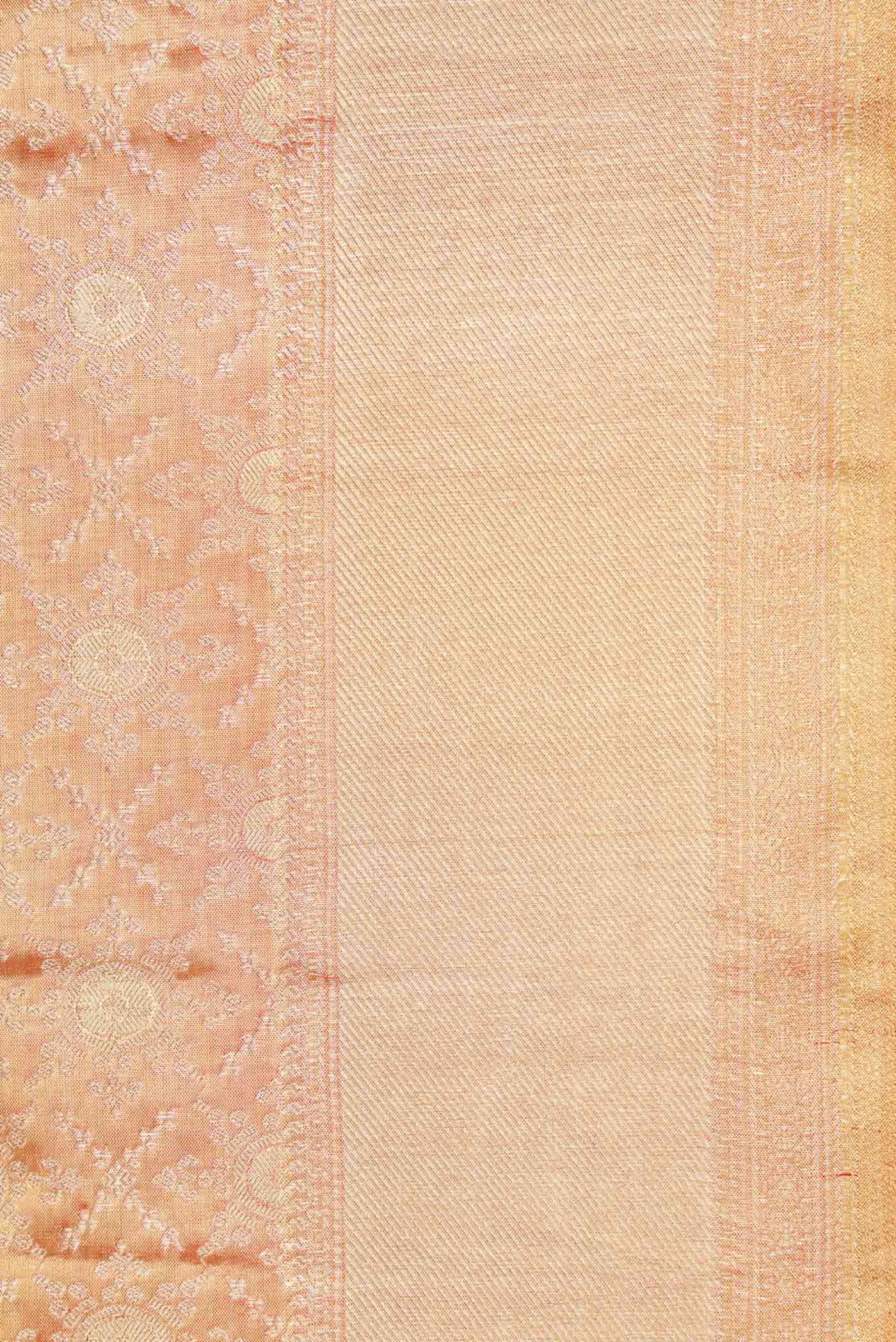 Gold Dual Tone Kanjivaram Tissue Silk Saree - Image 3