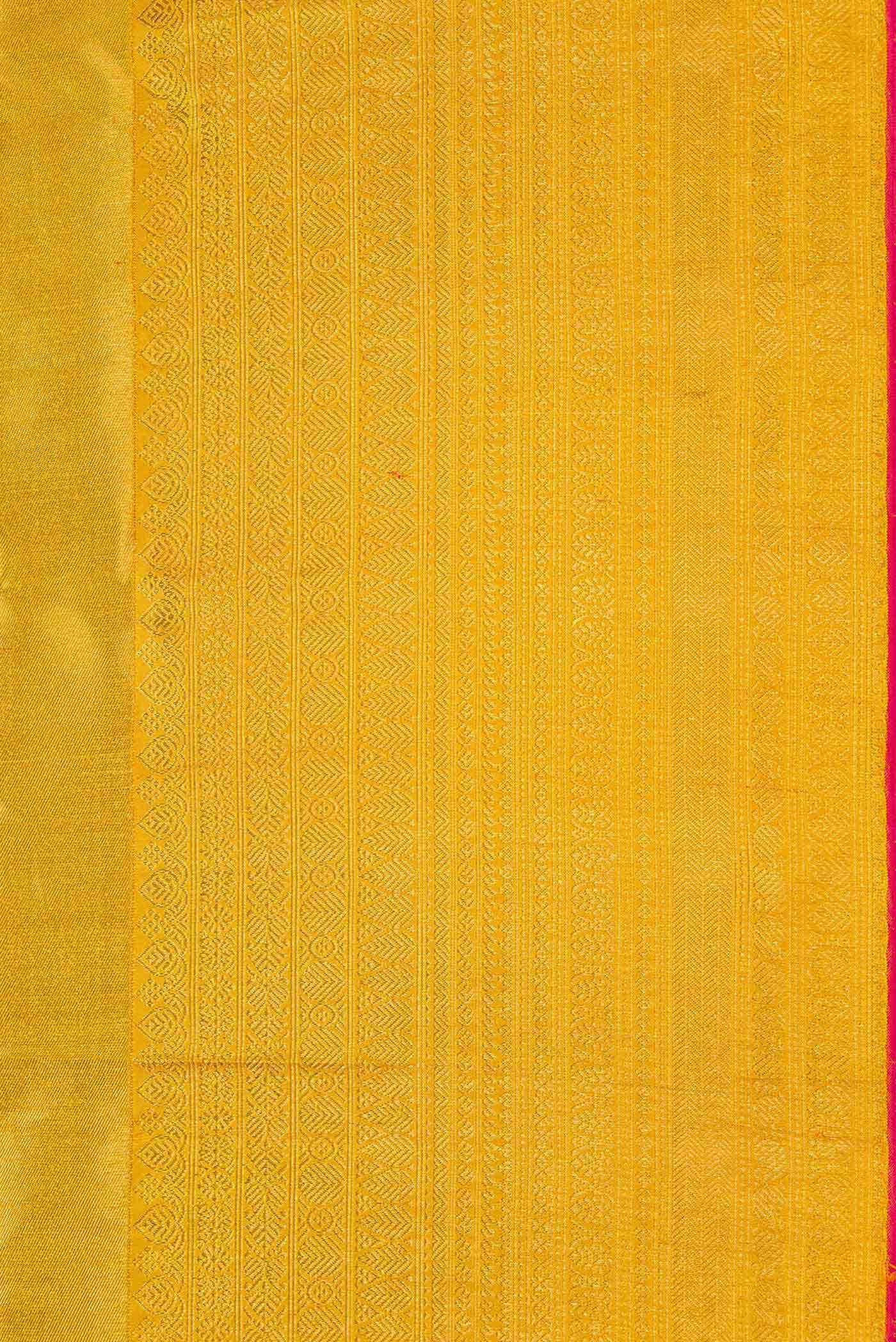 Pure Silk Pure Zari Gold Dual Tone Kanjivaram Tissue Saree - Image 6