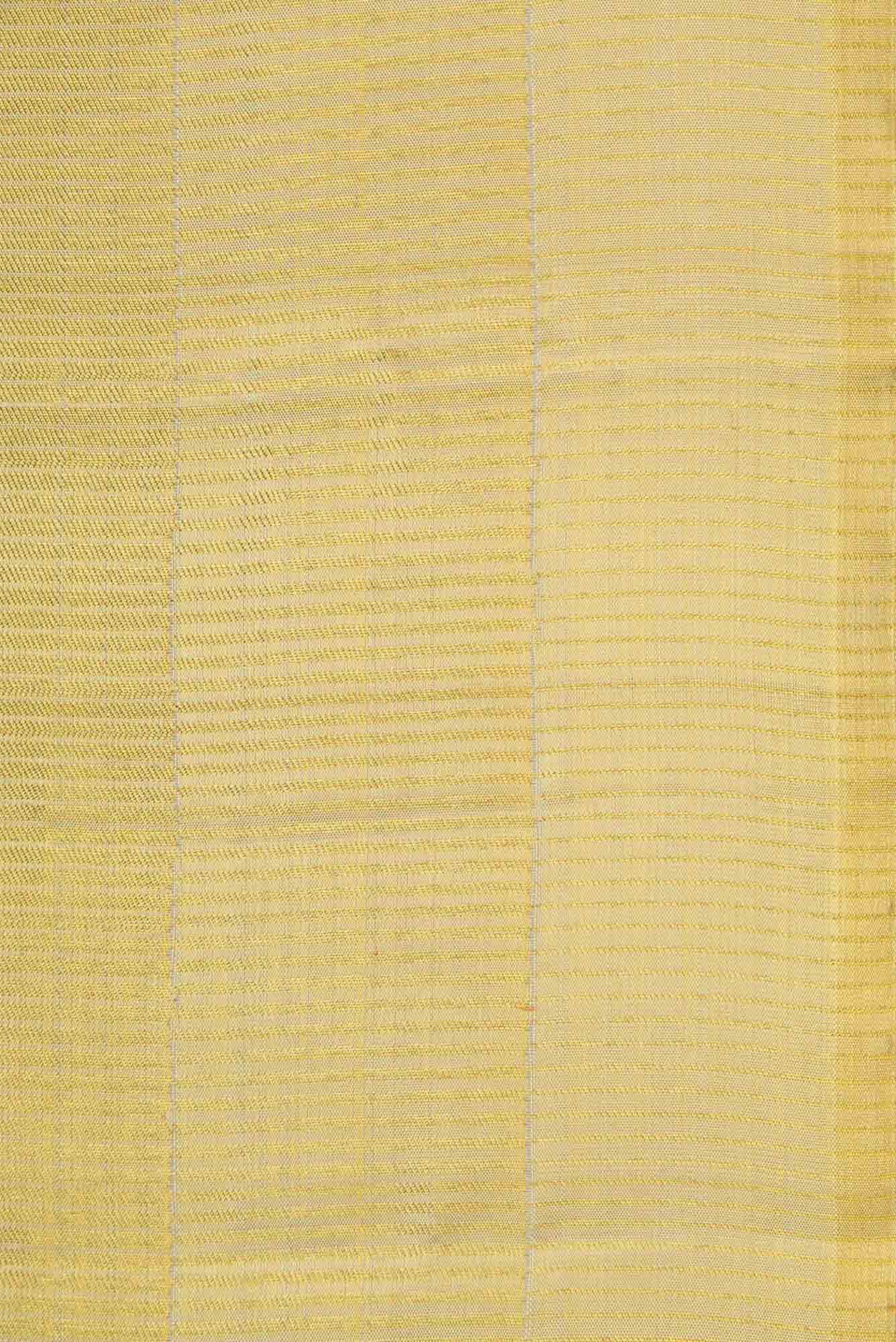 Gold Dual Tone Kanjivaram Tissue Silk Saree - Image 5