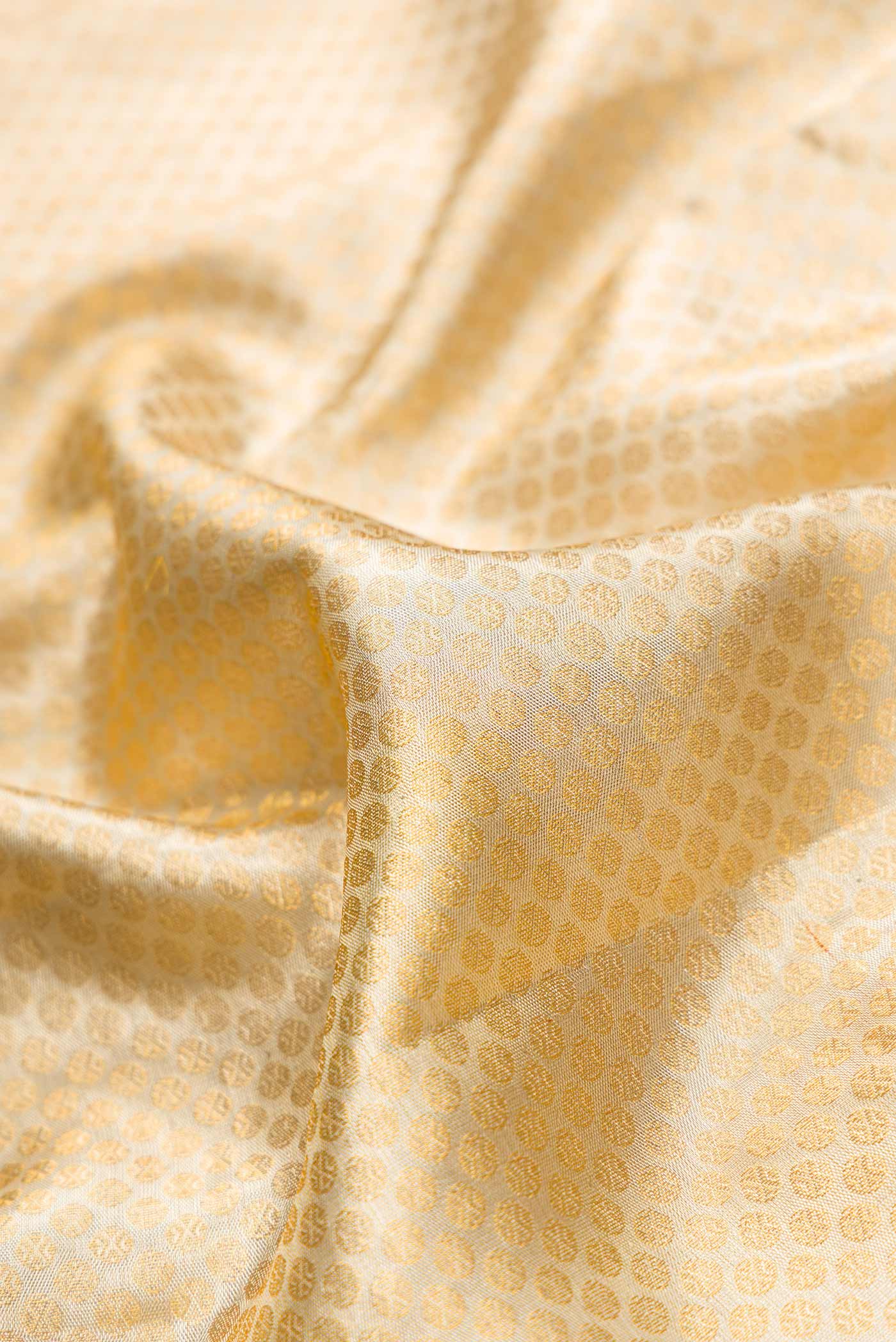 Gold Dual Tone Kanjivaram Tissue Silk Saree - Image 2