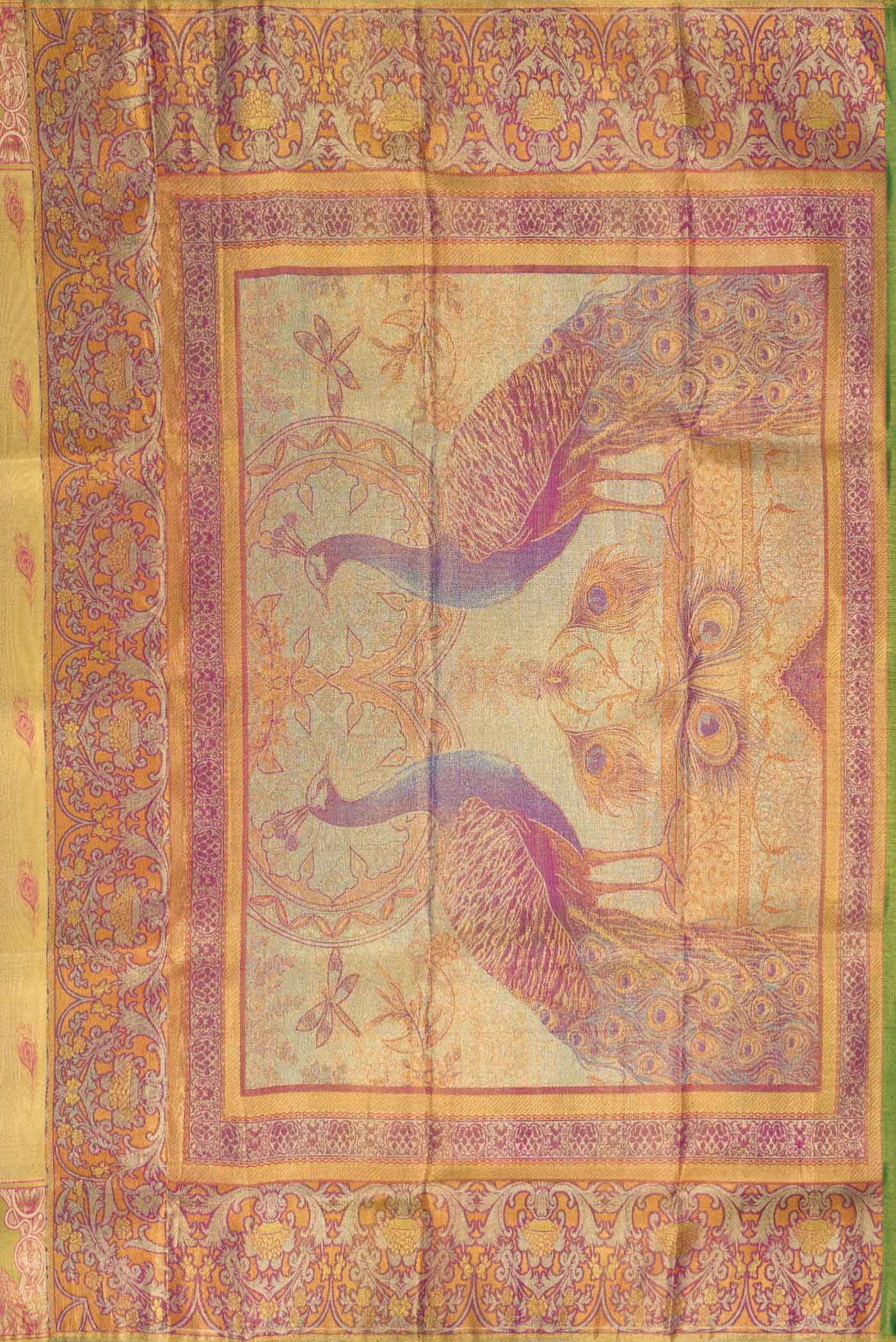 Gold Kanjivaram Tissue Silk Saree - Image 7