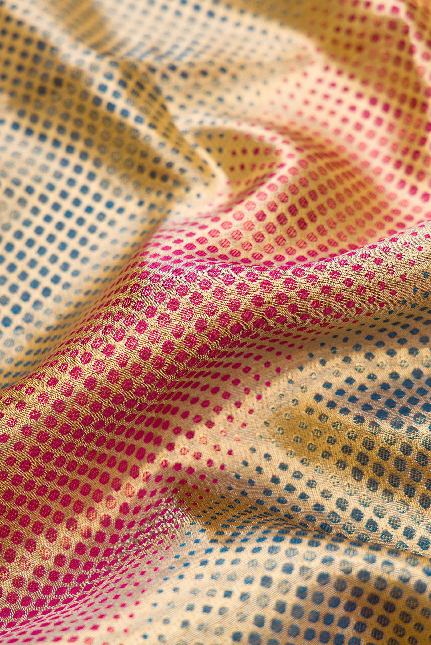 Multi Color Kanjivaram Tissue Silk Saree - Image 2