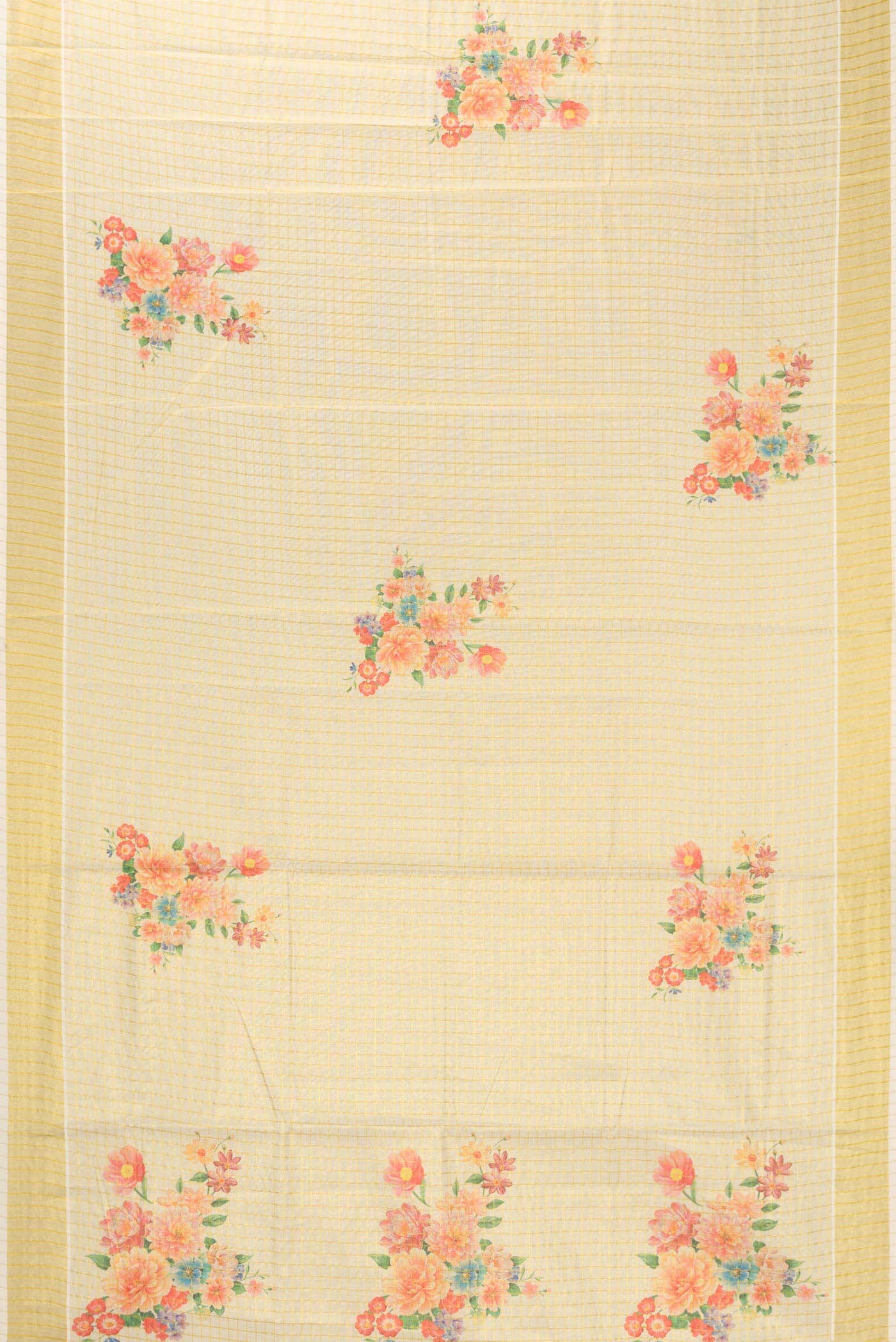 Gold Dual Tone Kerala Cotton Saree - Image 2