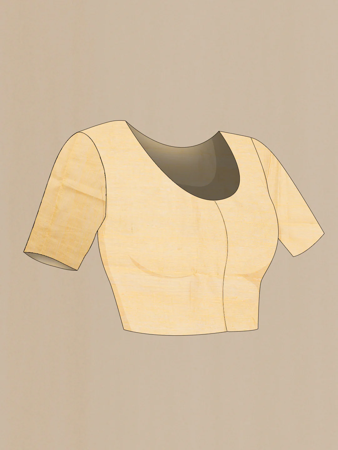 Gold Dual Tone Linen Saree - Image 4