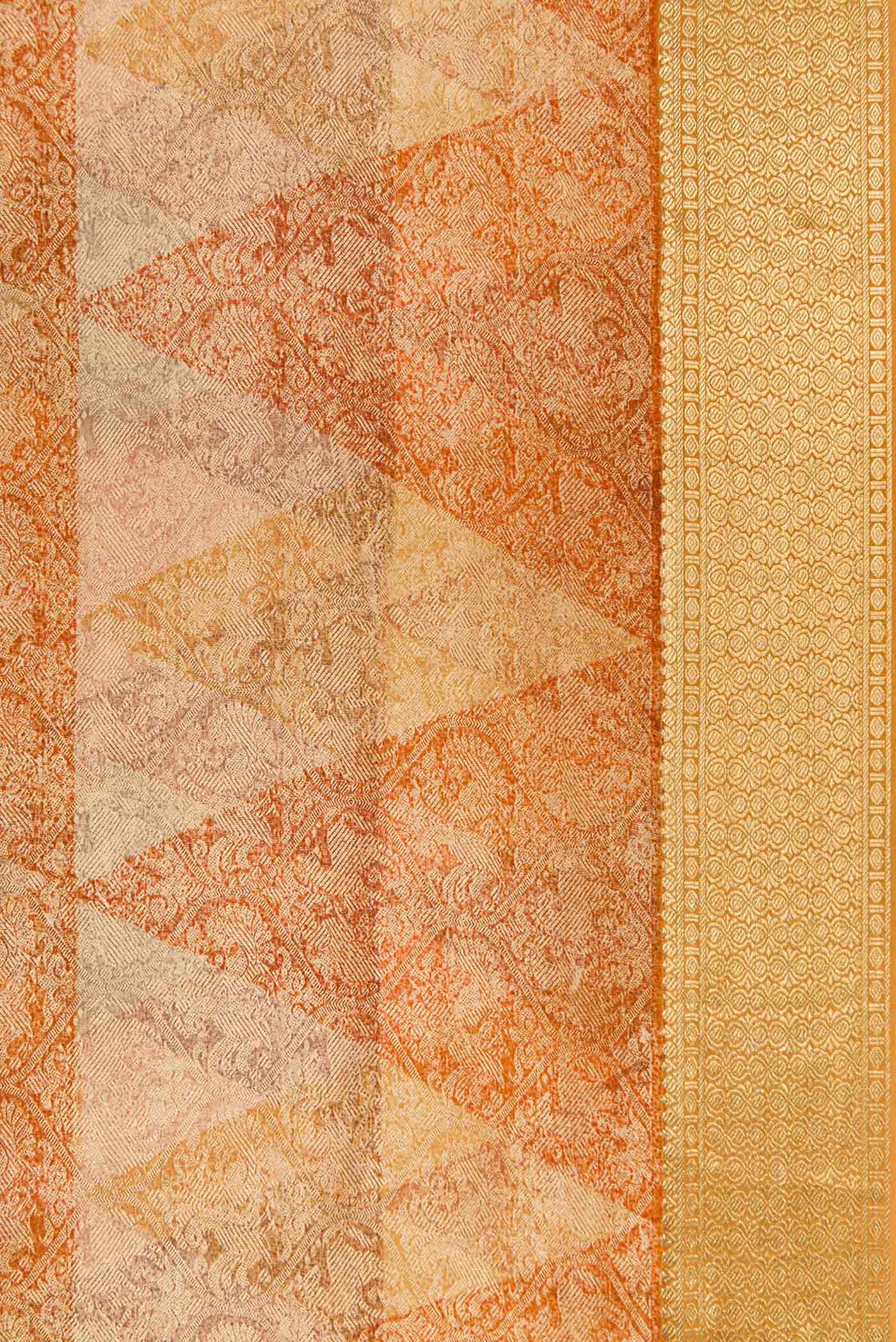 Mustard Mysore Crepe Saree - Image 3
