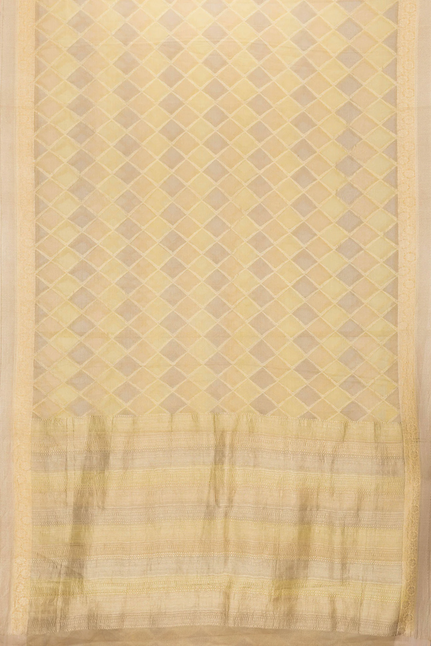 Gold Mysore Georgette Saree - Image 6