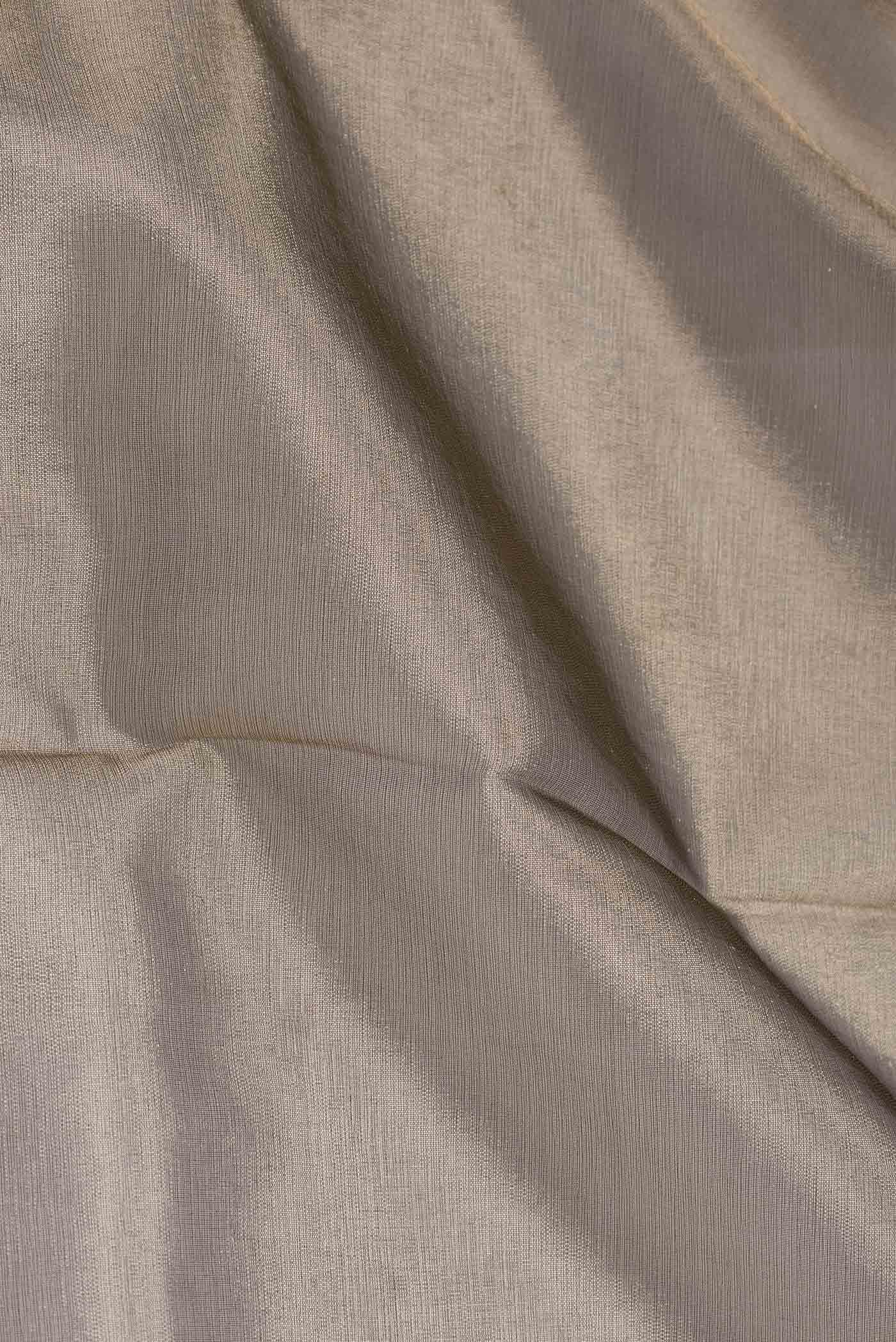 Gold Dual Tone Organza Silk Saree - Image 2