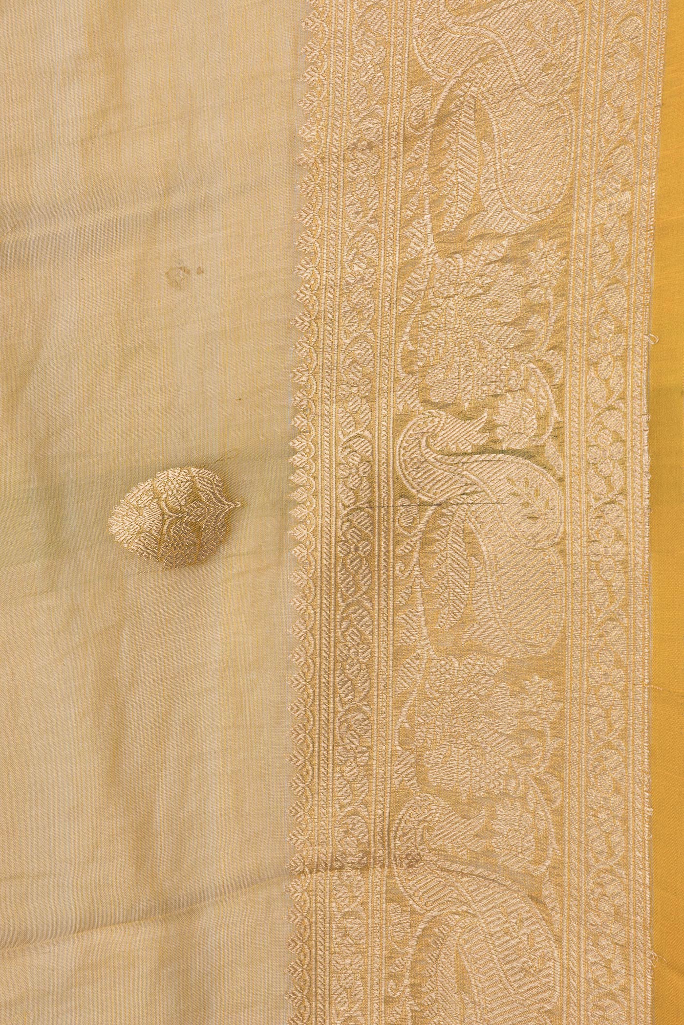 Gold Organza Silk Saree - Image 3