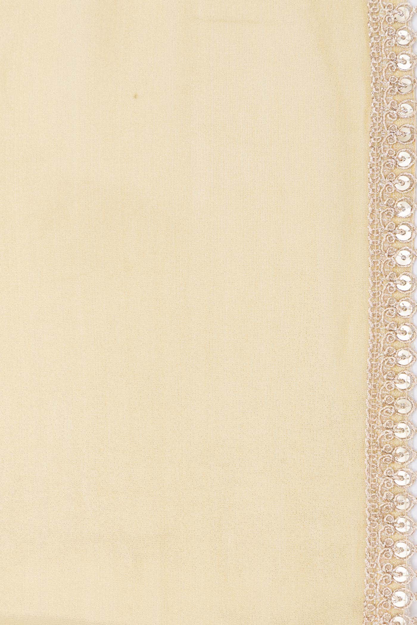 Gold Dual Tone Organza Silk Saree - Image 3