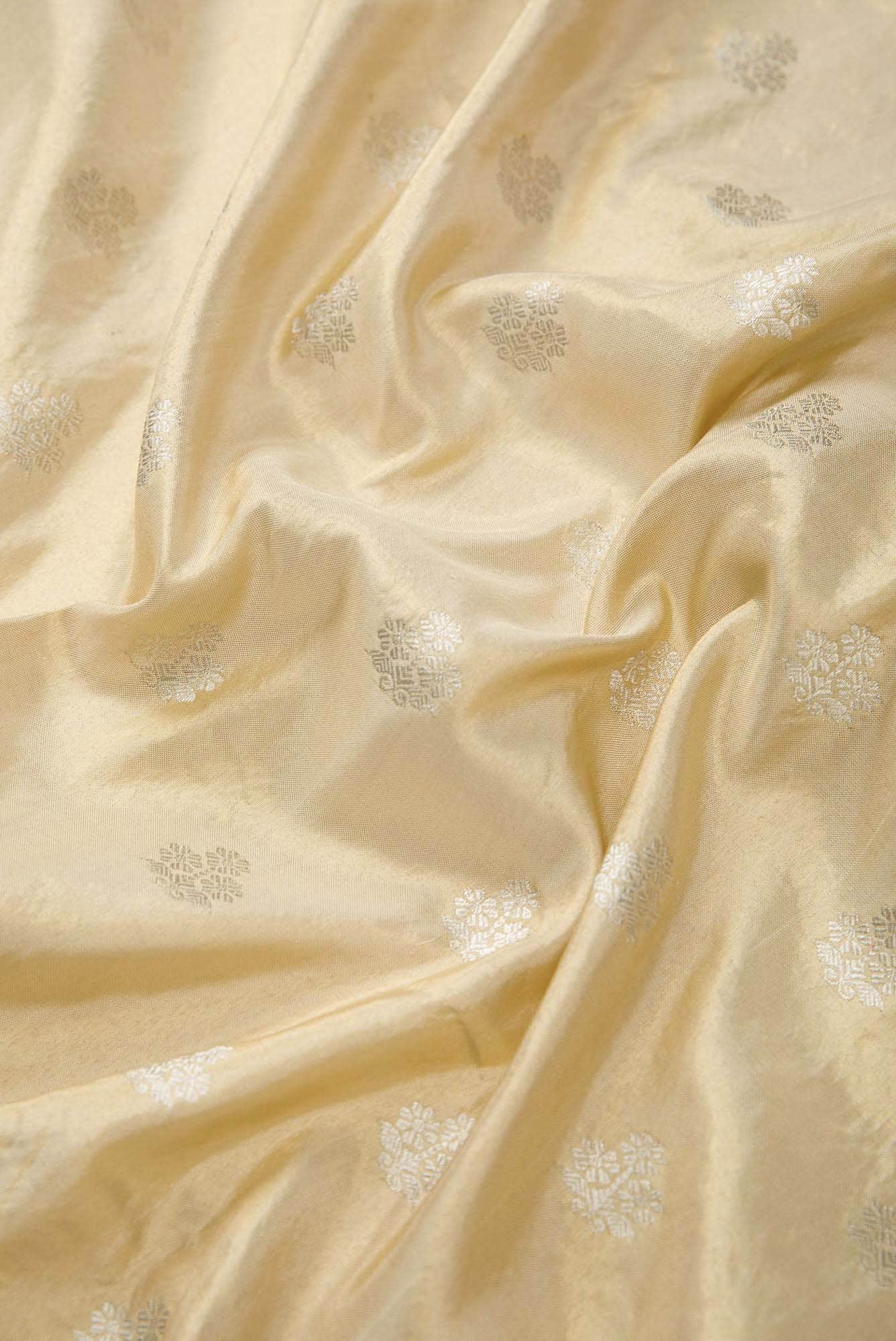 Gold Dual Tone Paithani Silk Saree - Image 3