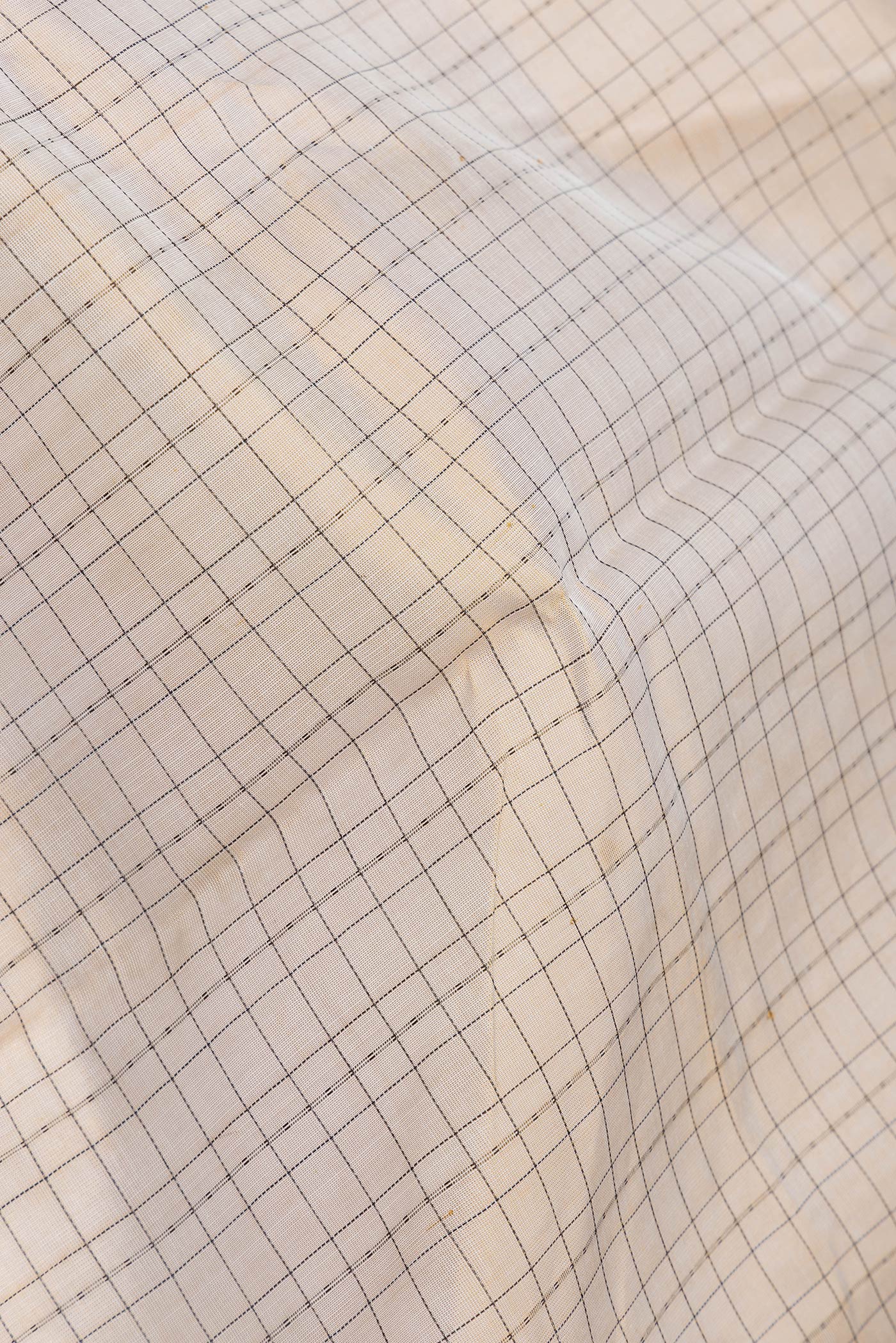 Beige Silk Cotton Saree - Image 2