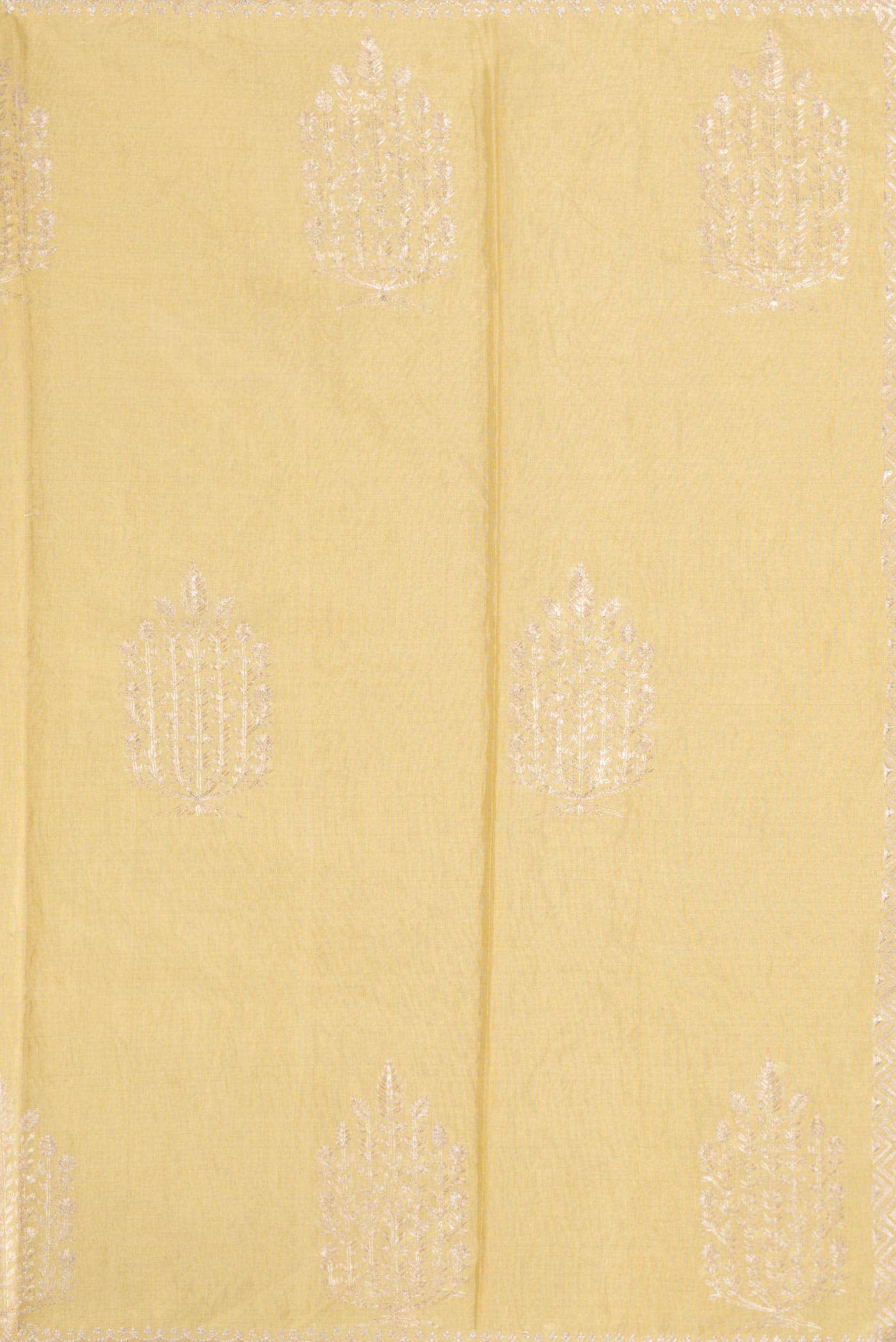 Gold Dual Tone Tissue Silk Saree - Image 5