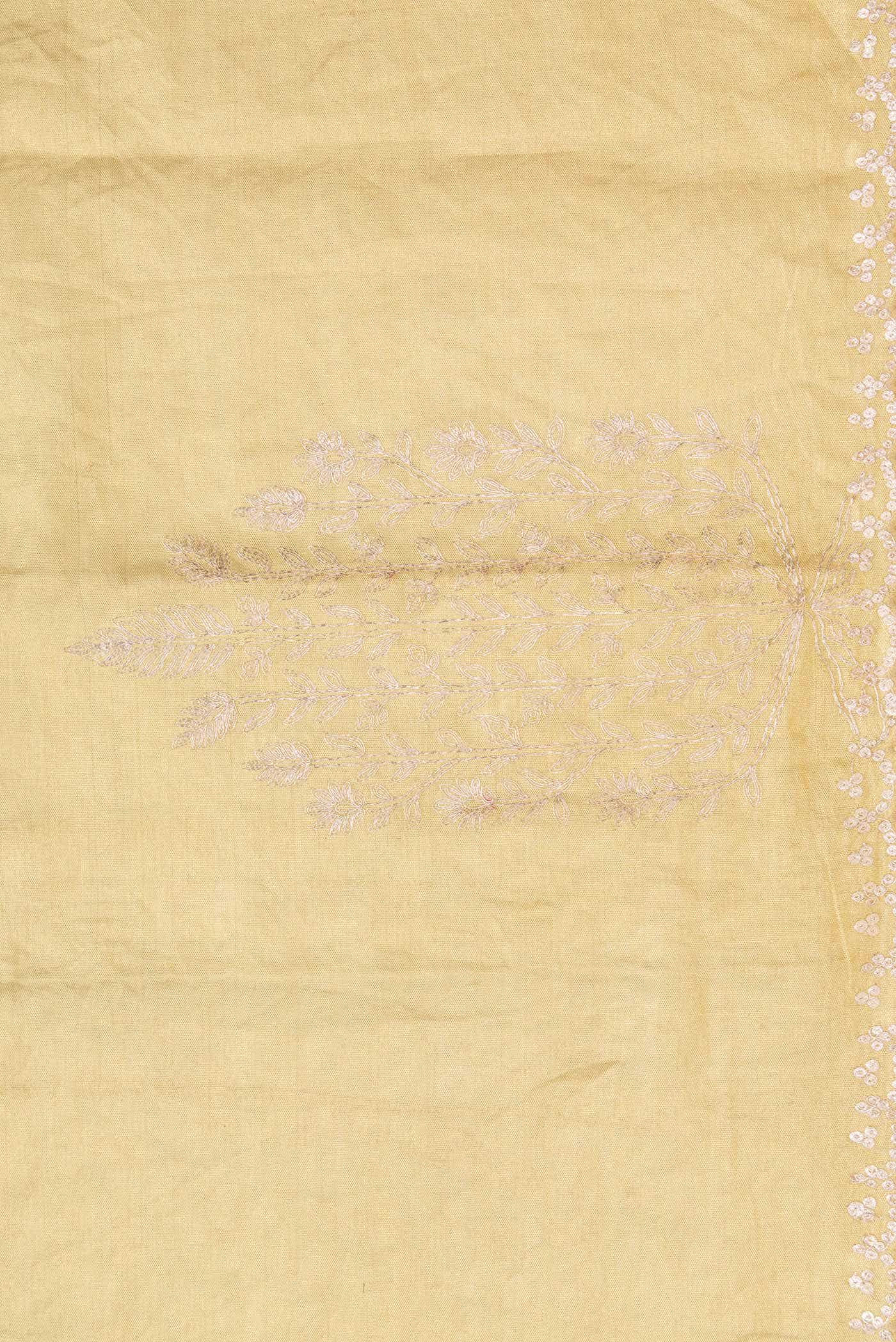 Gold Dual Tone Tissue Silk Saree - Image 6