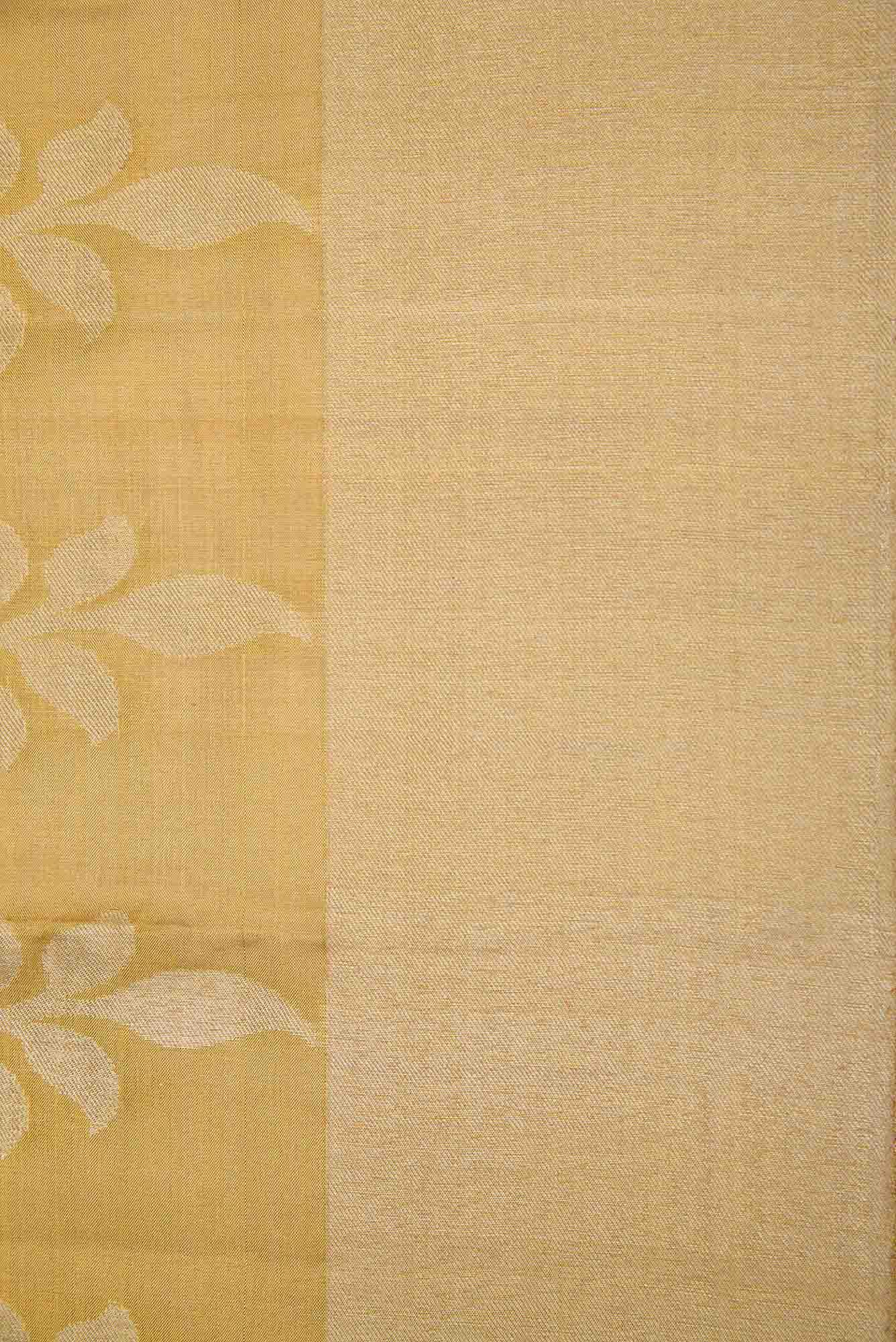 Gold Dual Tone Kanjivaram Tissue Silk Saree - Image 5