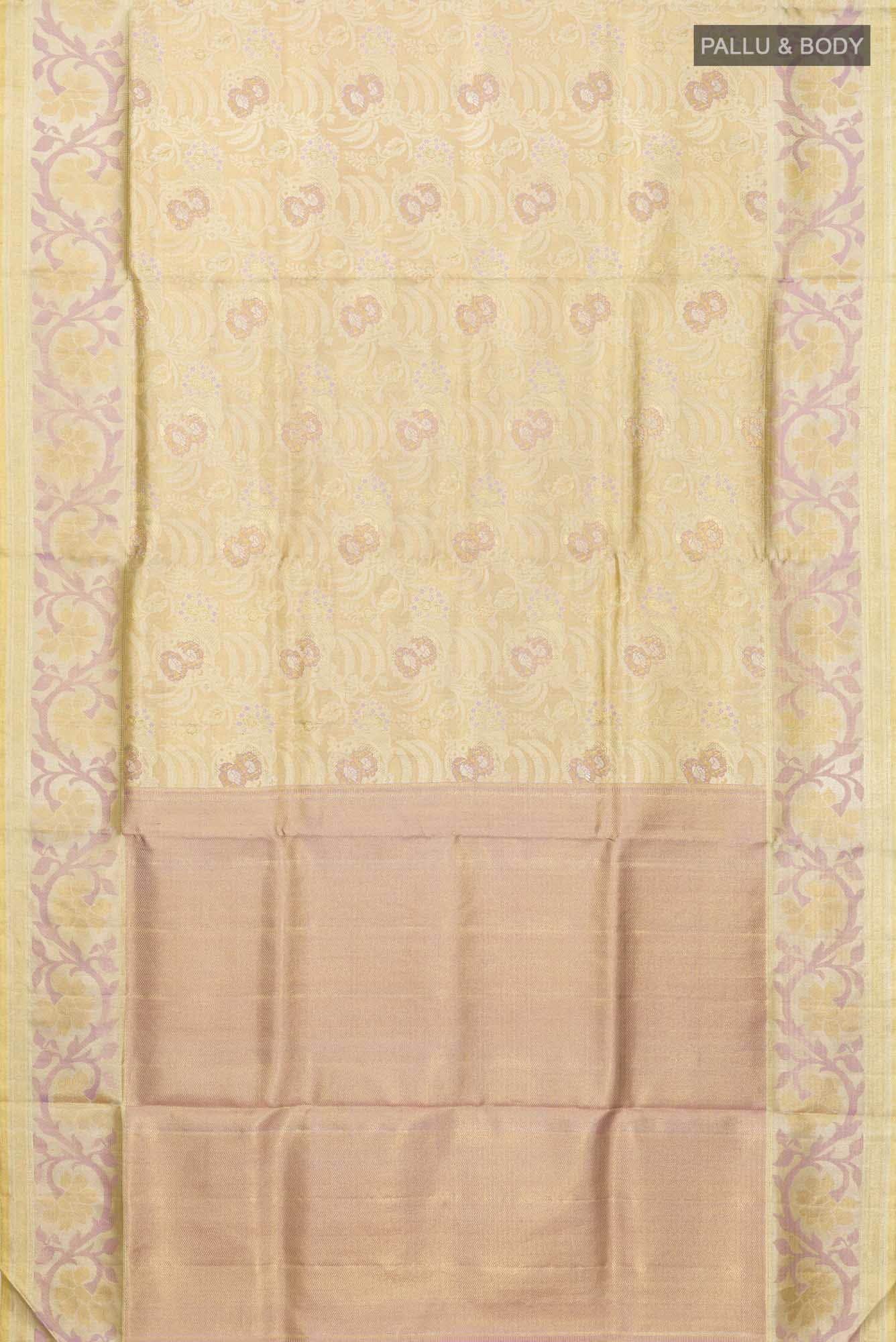 Gold Kanjivaram Tissue Silk Saree - Image 4