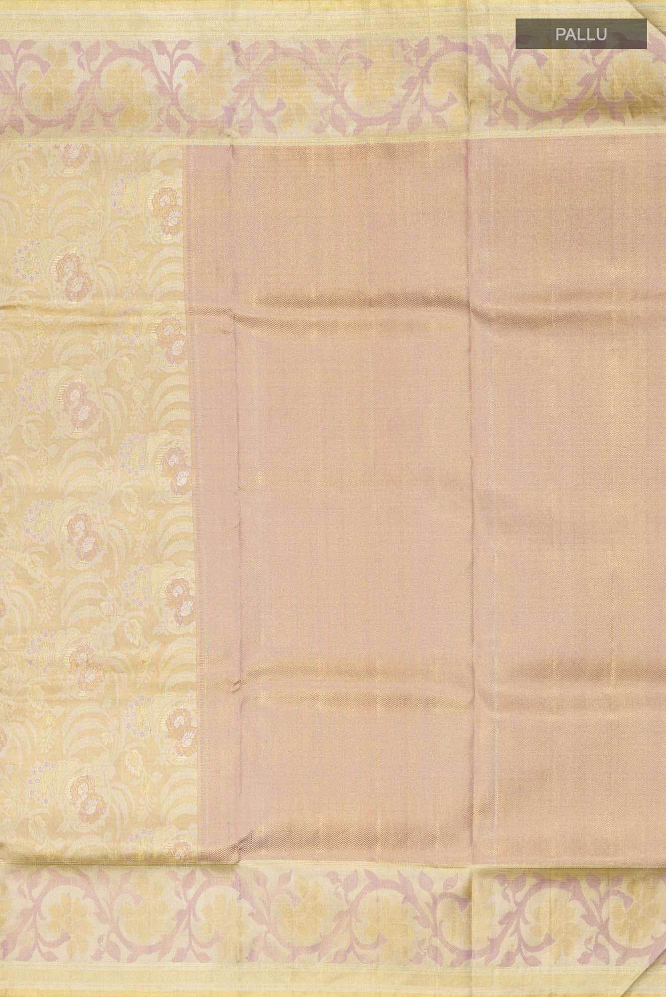 Gold Kanjivaram Tissue Silk Saree - Image 5