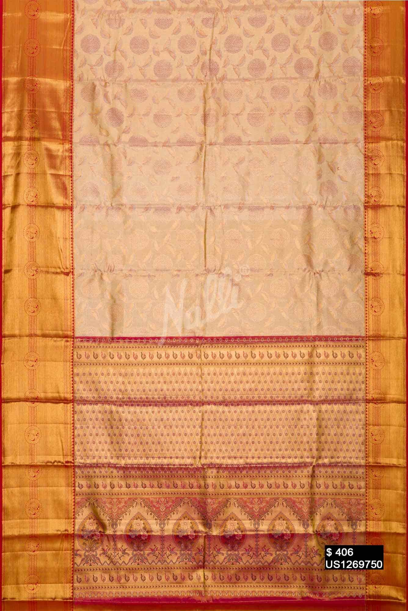 Gold Kanchipuram Tissue Silk Saree
