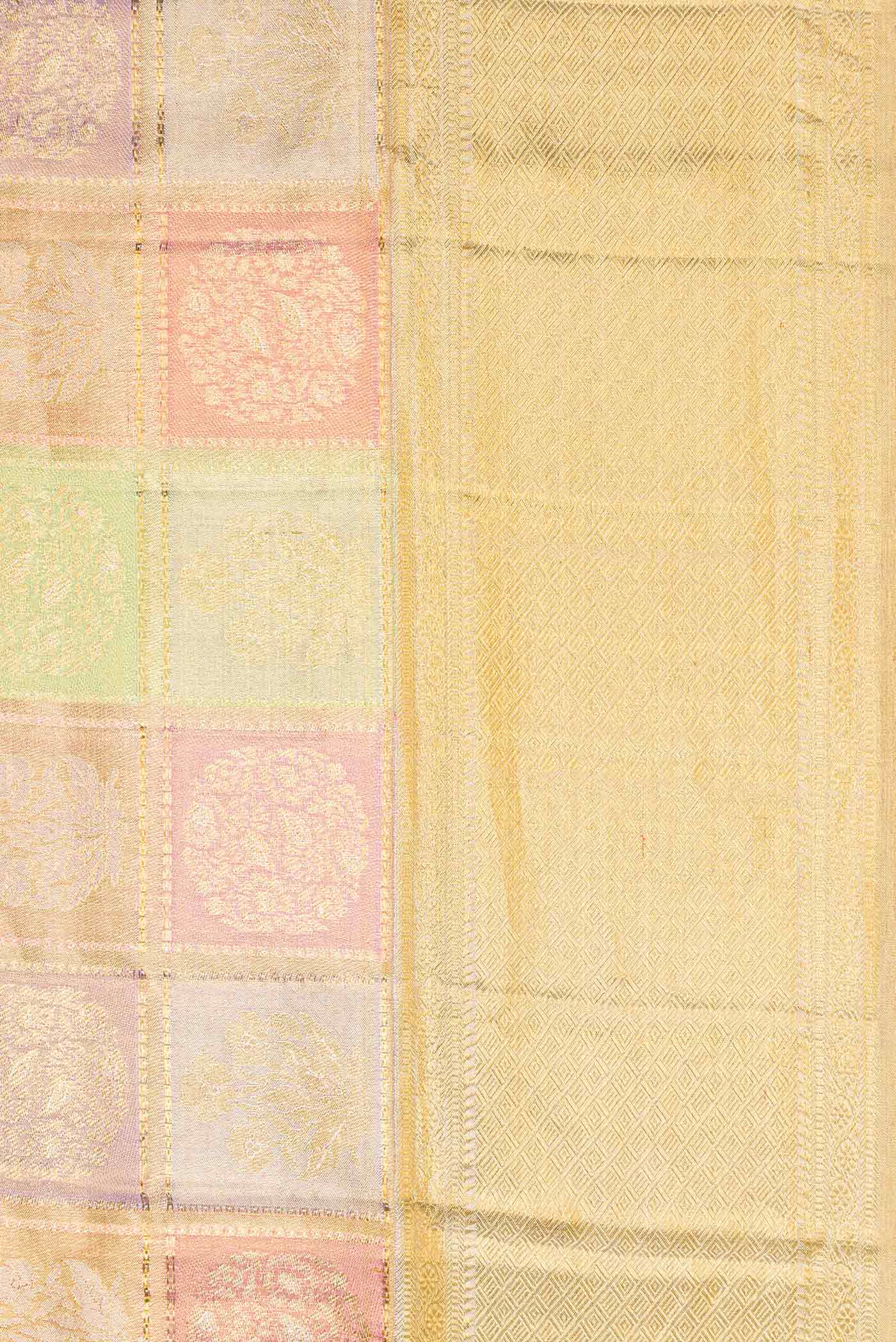 Multi Color Kanjivaram Tissue Silk Saree - Image 3