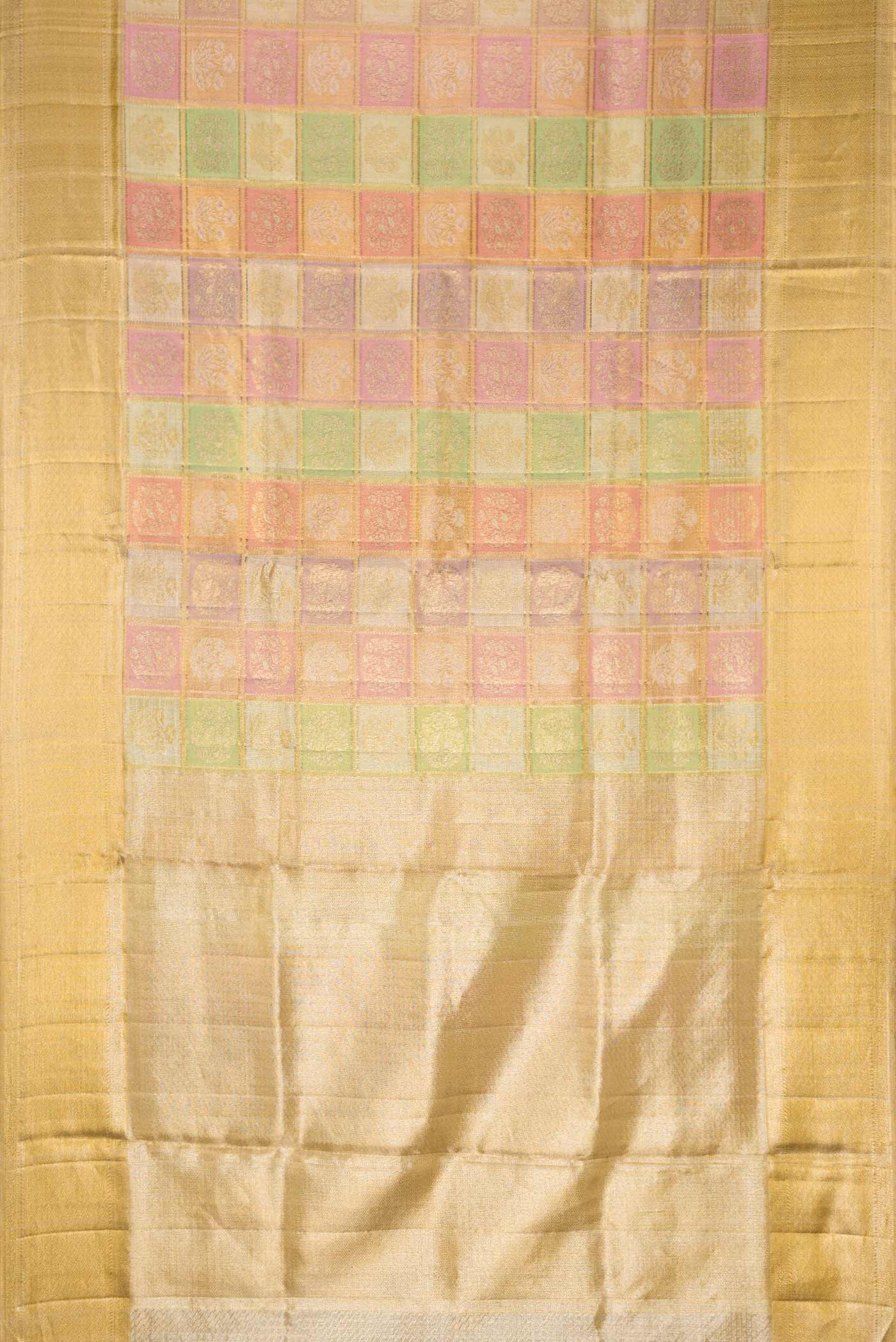 Multi Color Kanjivaram Tissue Silk Saree - Image 6