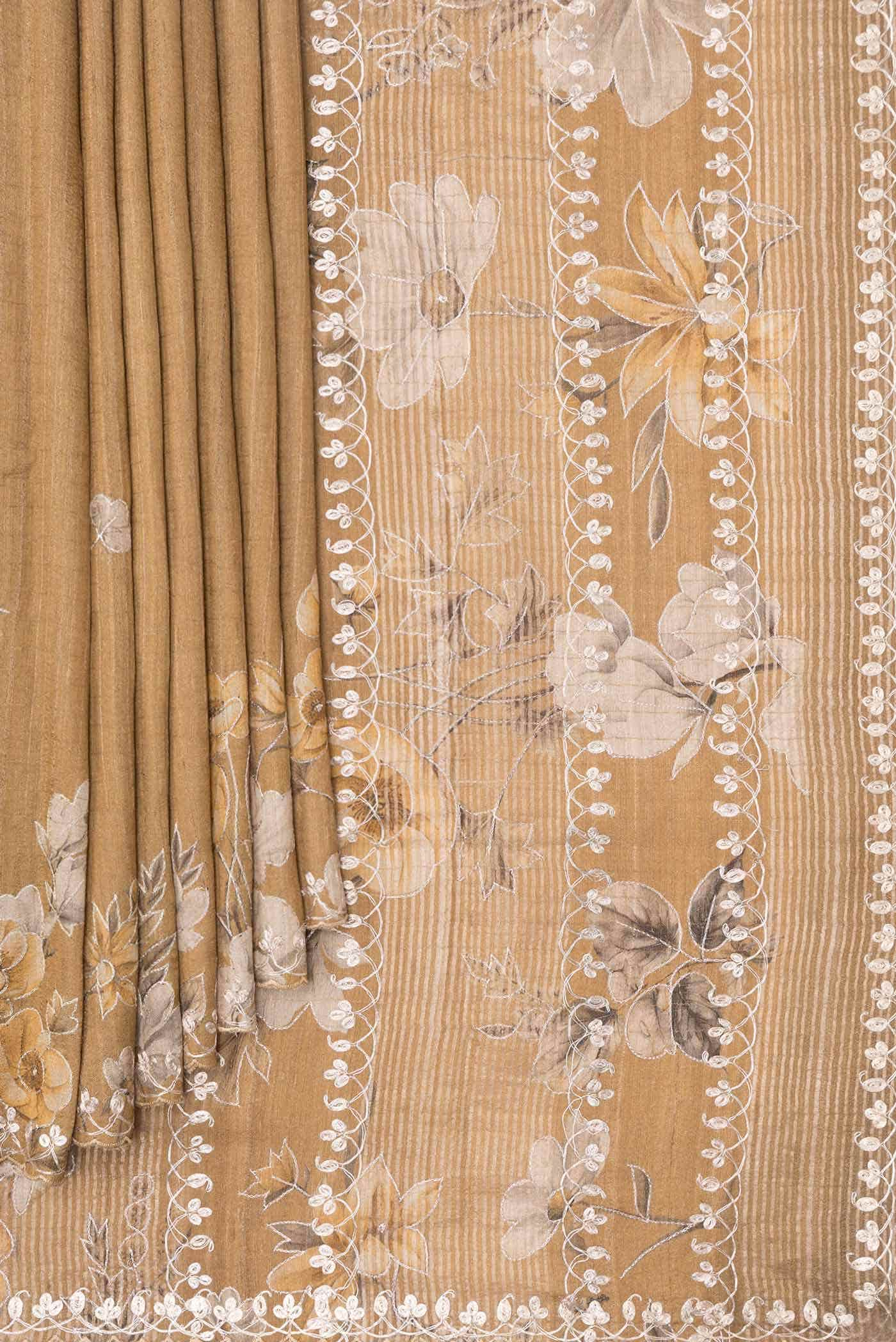 Gold Tussar Silk Saree - Image 2