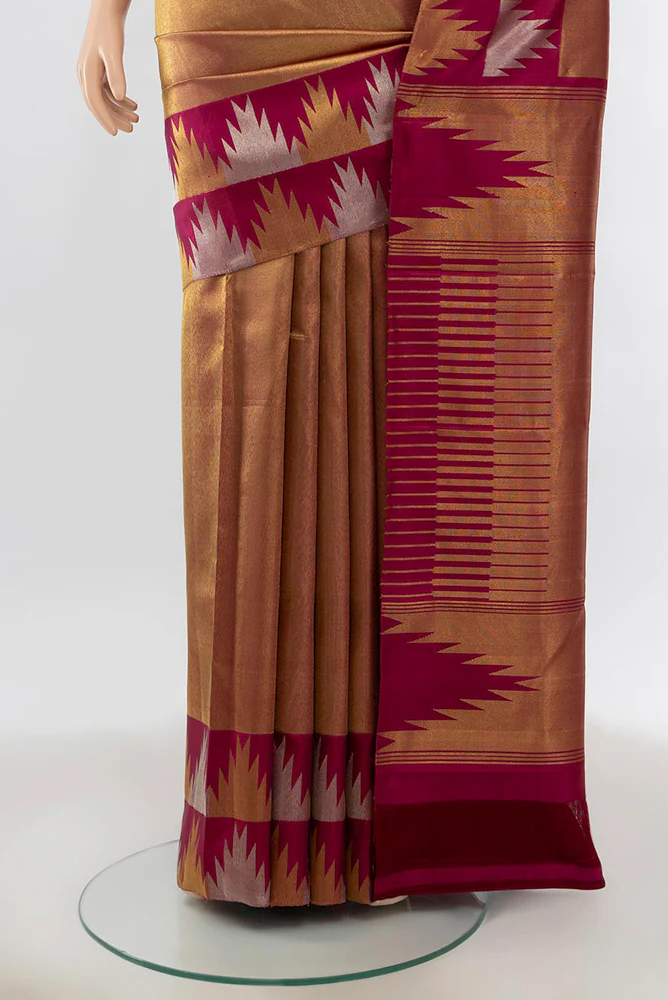 Multi Color Kanchipuram Silk Saree - Image 3