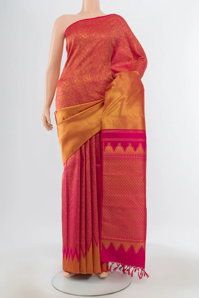Pink Kanchipuram Silk Saree