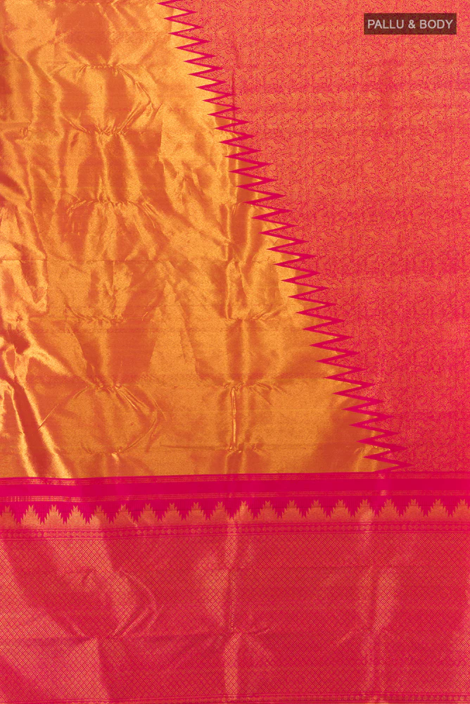 Pink Kanchipuram Silk Saree - Image 5