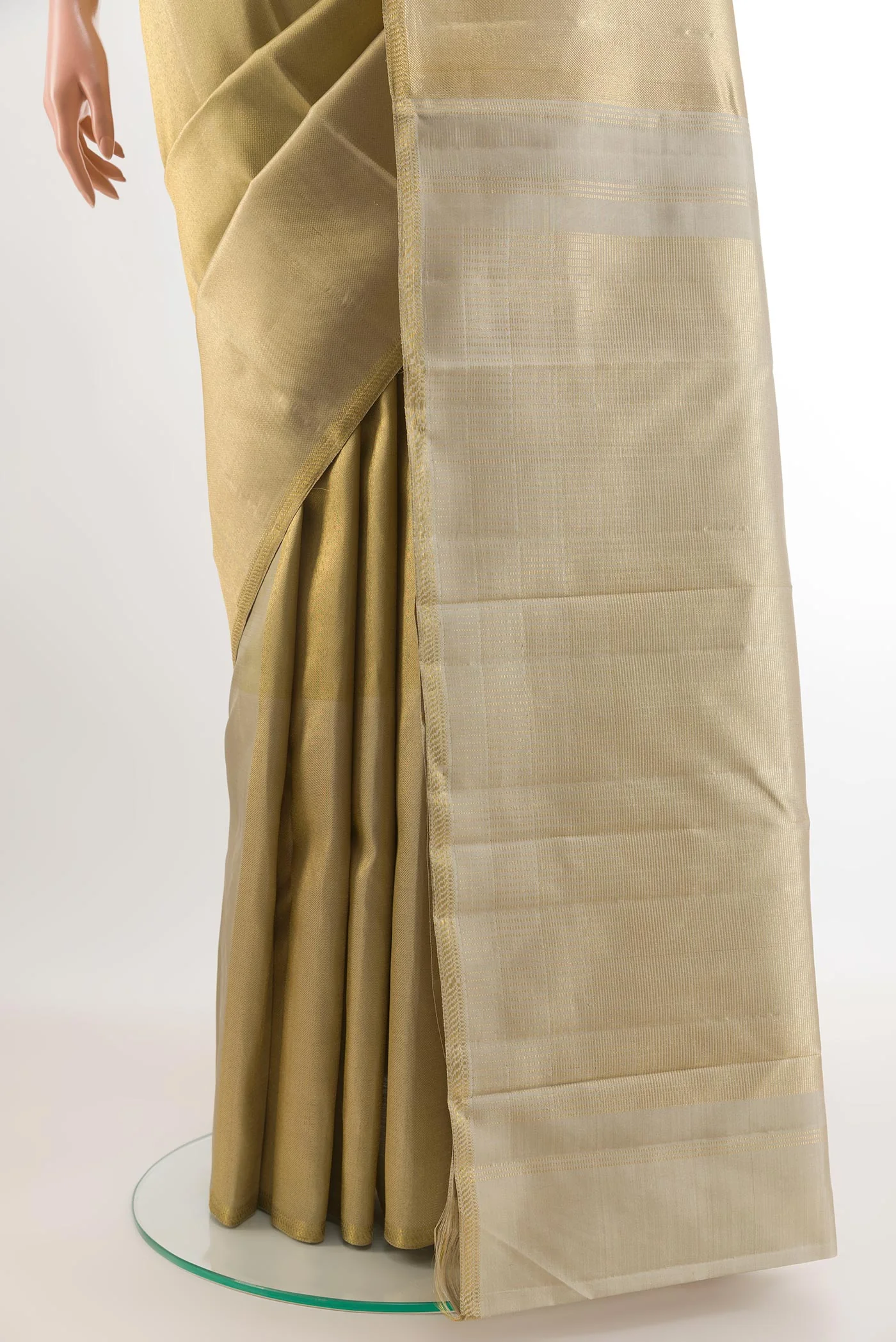 Multi Color Kanchipuram Tissue Silk Saree - Image 3