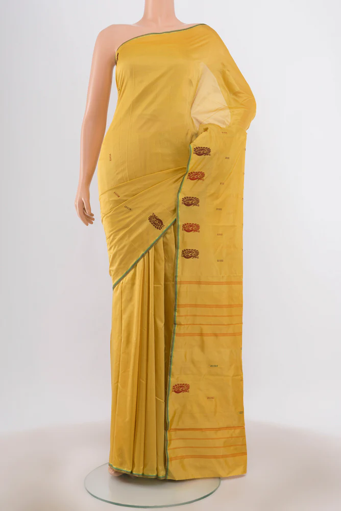 Yellow Kanchipuram Silk Saree