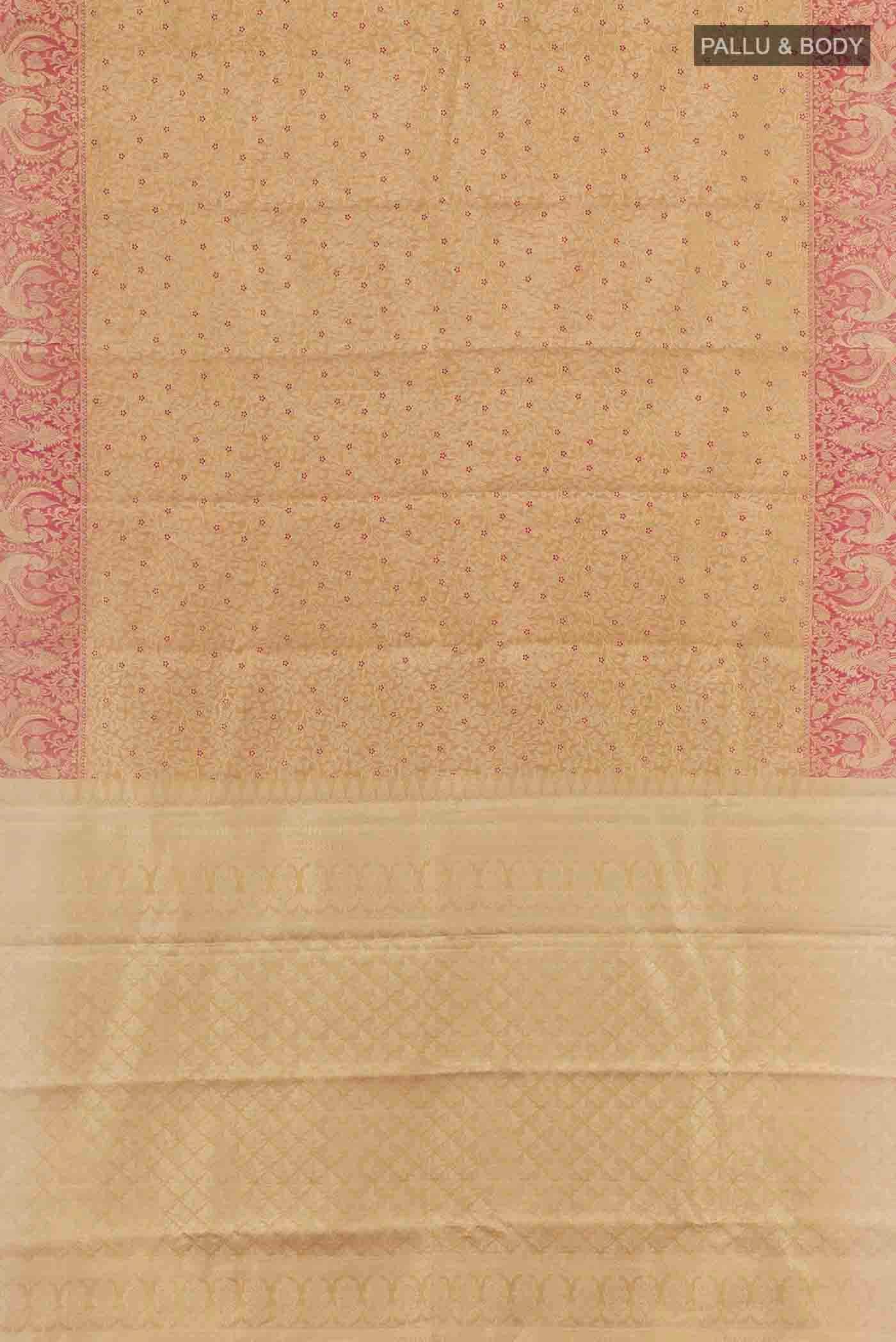 Golden Kanjivaram Tissue Silk Saree - Image 6
