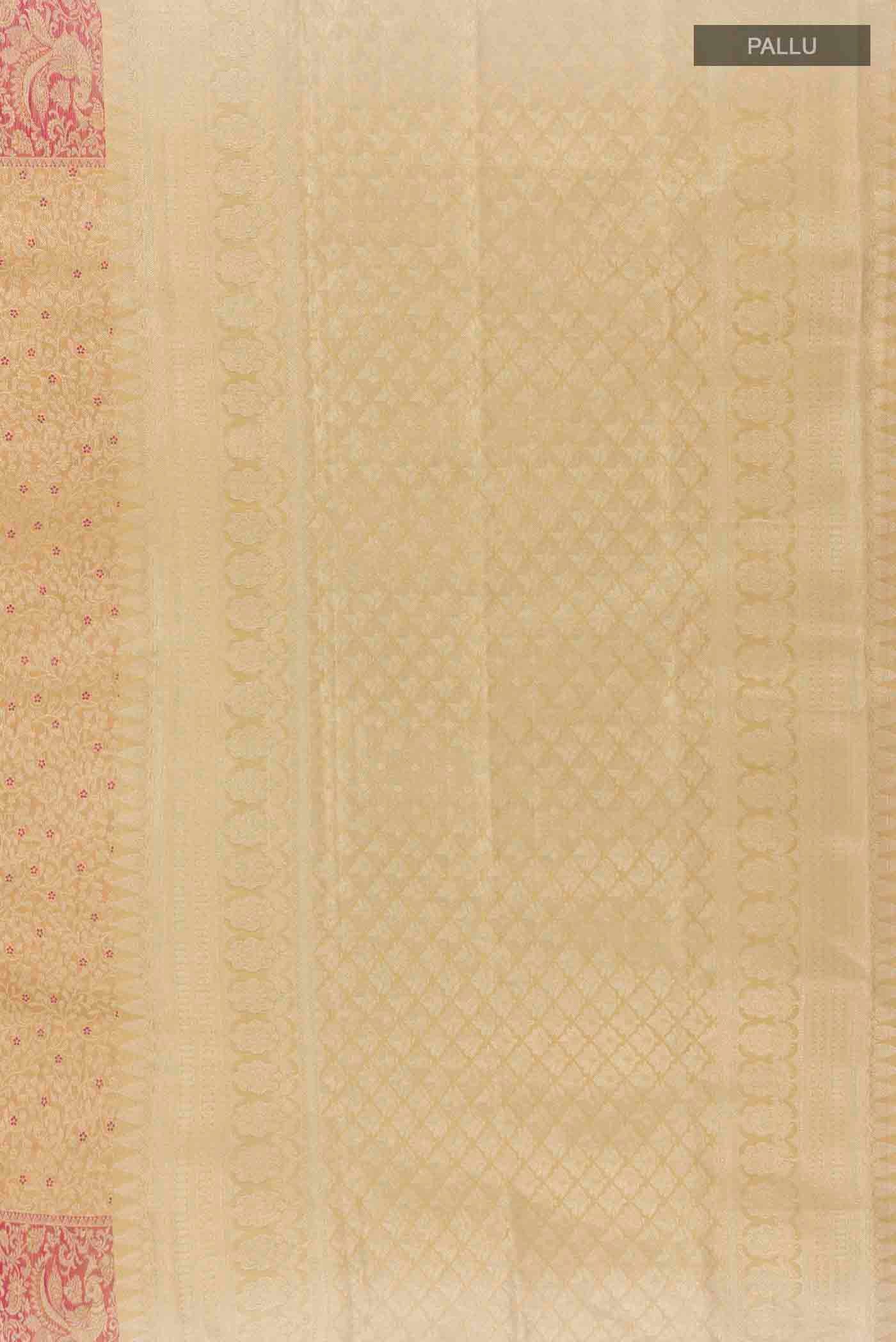 Golden Kanjivaram Tissue Silk Saree - Image 7