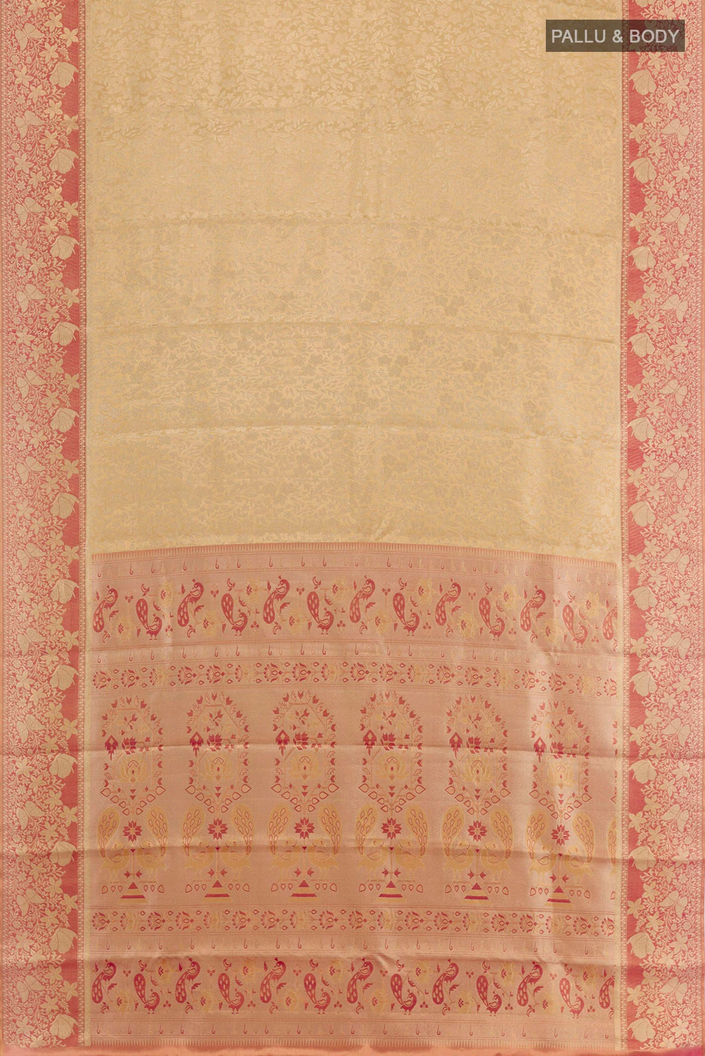 Golden Kanjivaram Silk Saree - Image 5