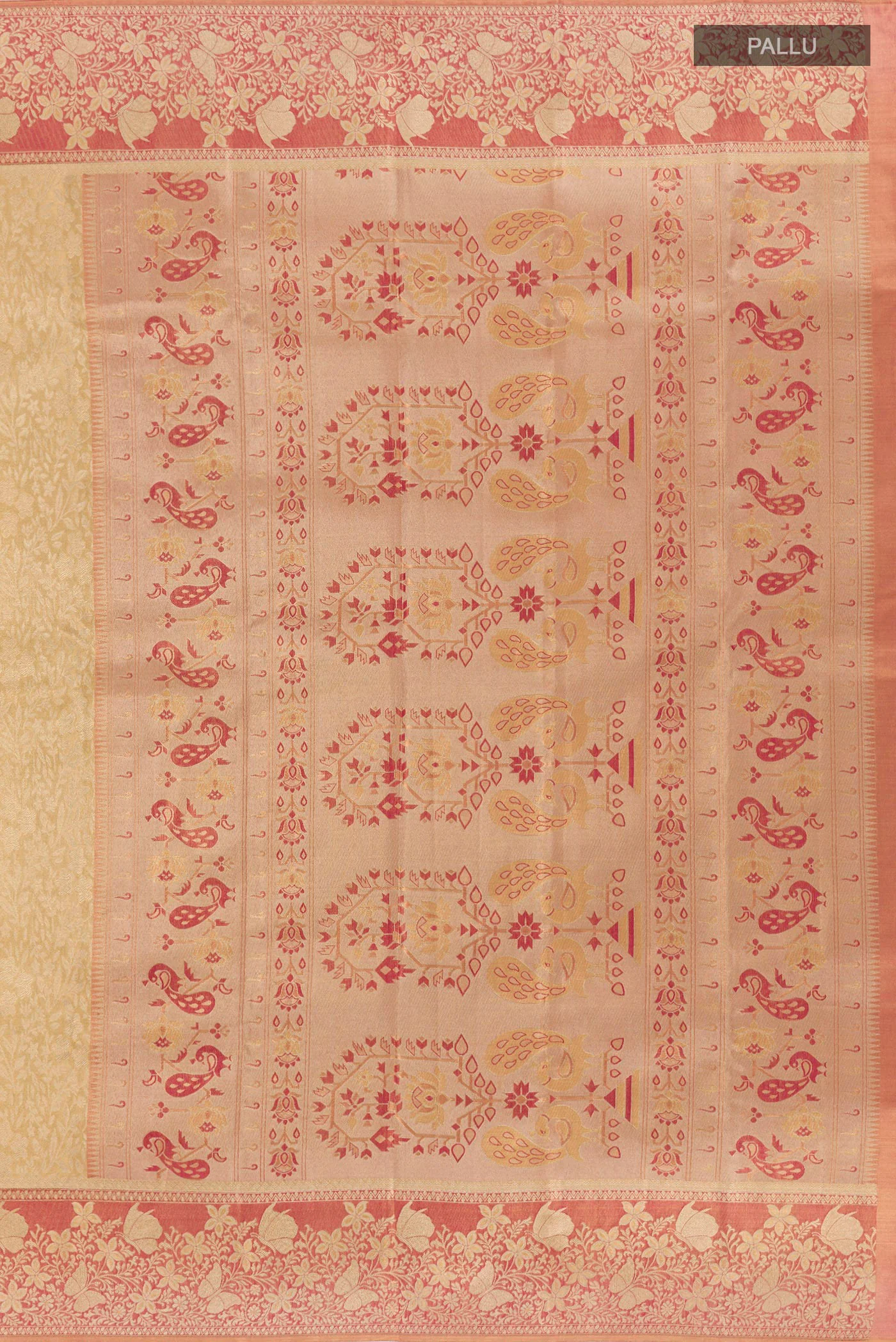 Golden Kanjivaram Silk Saree - Image 6