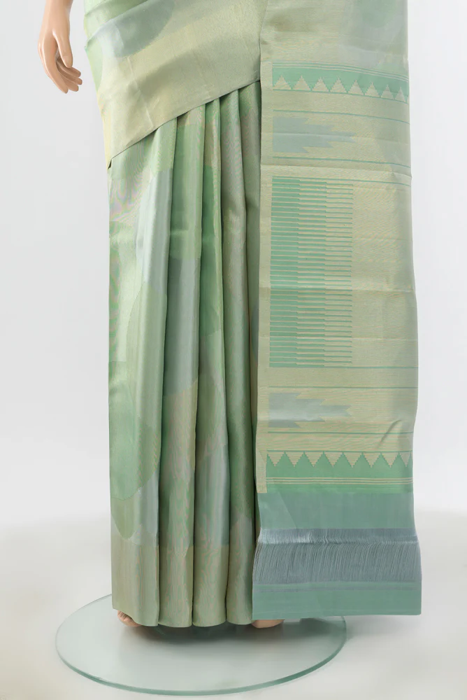 Multi Color Kanjivaram Silk Saree - Image 3