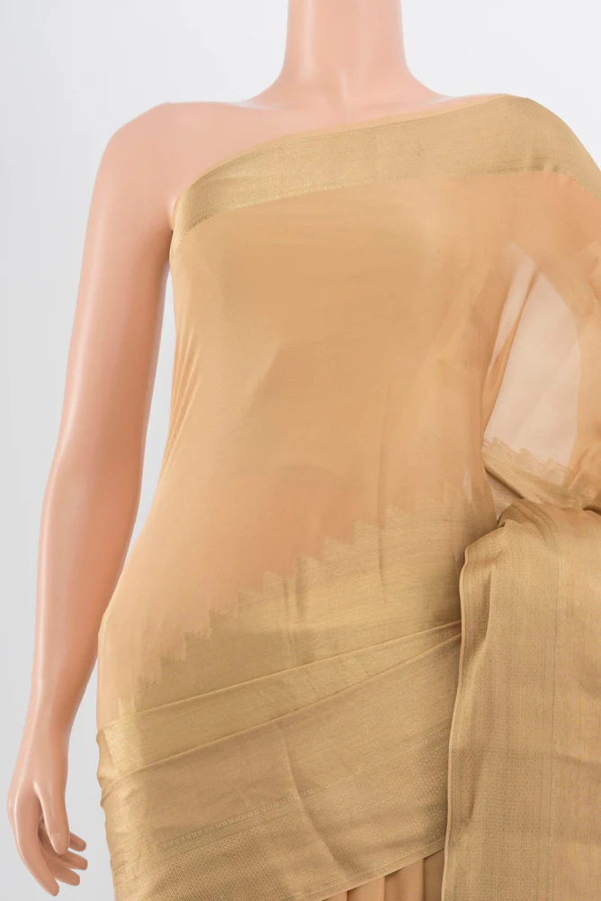 Sandal Mysore Crepe Saree - Image 2